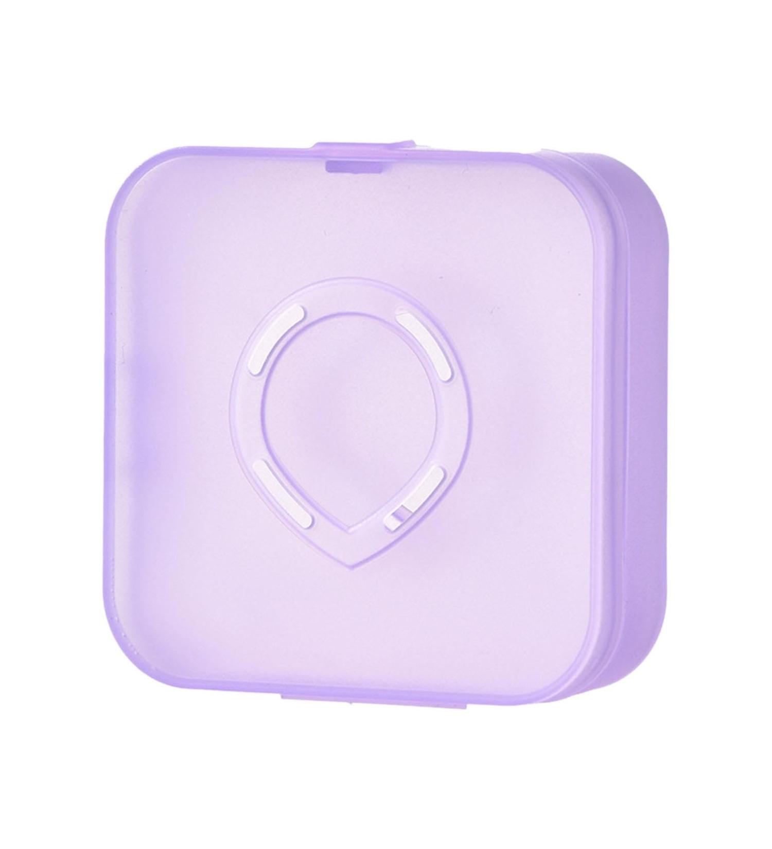 Generic Cosmetic Sponge Storage Box for Travel - Elegant Makeup Accessory Organizer Violet - Buy Online on GoSupps.com