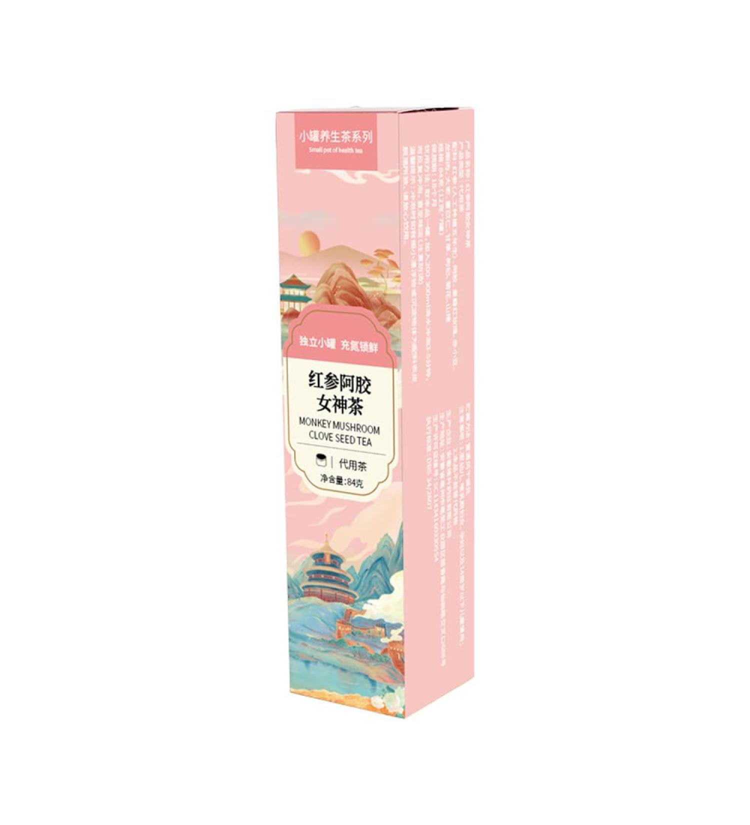 cn herb 84g Red Ginseng Ejiao Goddess Tea Qi and Blood Double Tonic Palace Conditioning Health Tea - Buy Online on GoSupps.com