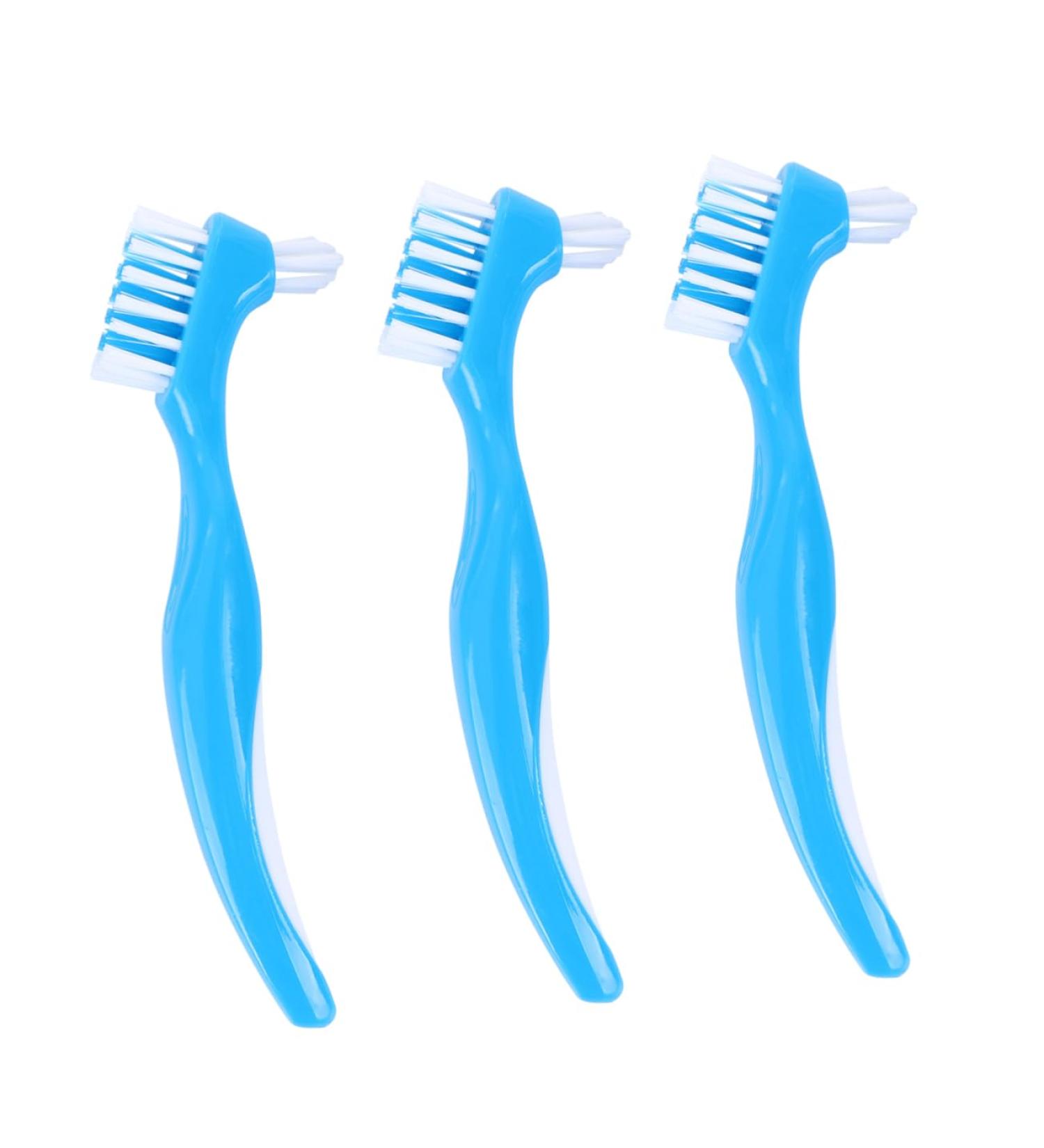 Gatuida Children's Suit: 6-Piece False Teeth Cleaning Set Includes Brush & Toothbrush for Prosthesis Care - Blue (2 Pack) - Buy Online on GoSupps.com