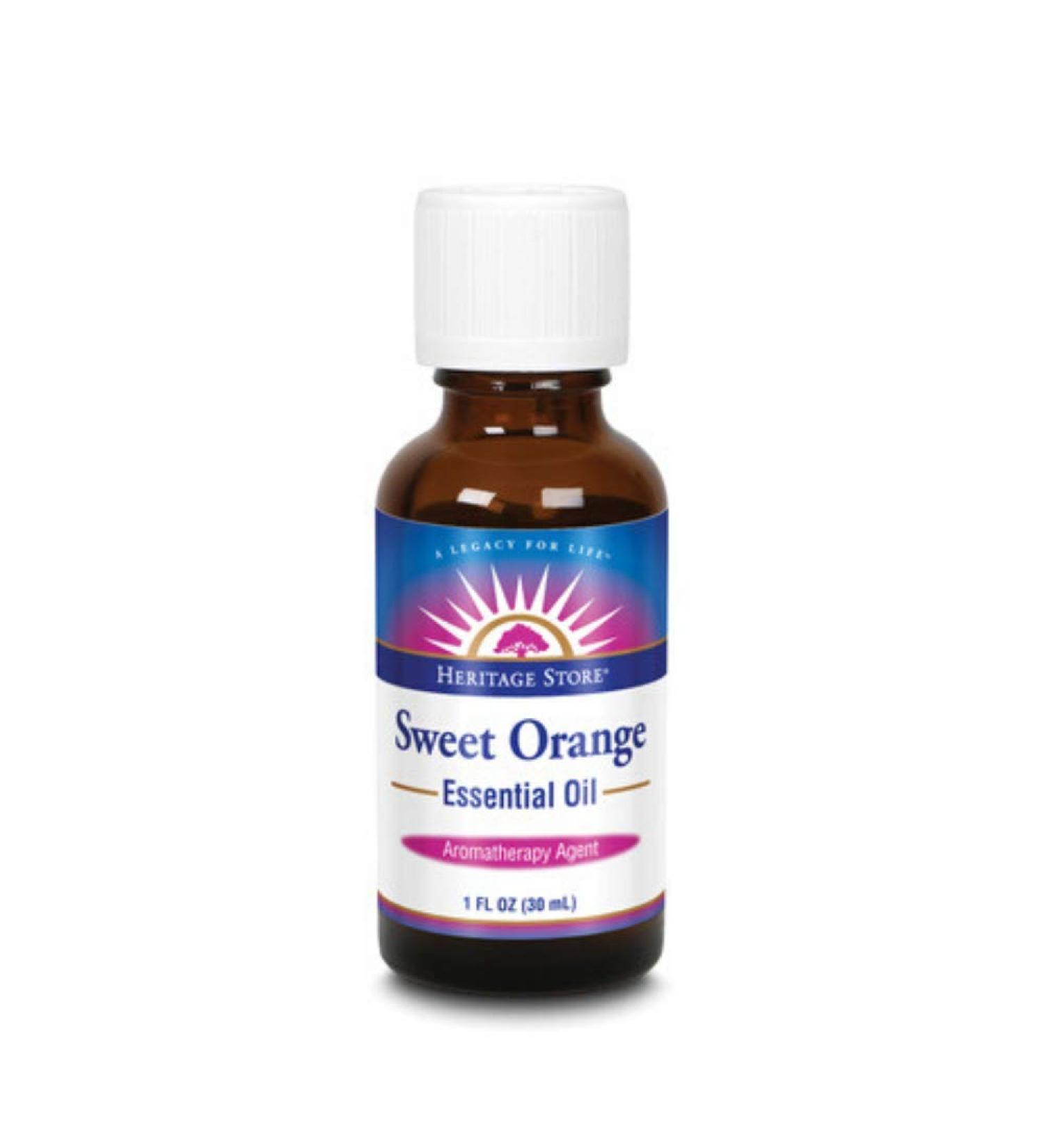 HERITAGE STORE Orange Essential Oil Orange (Btl-Glass) | 1oz Orange 1 Fluid Ounce