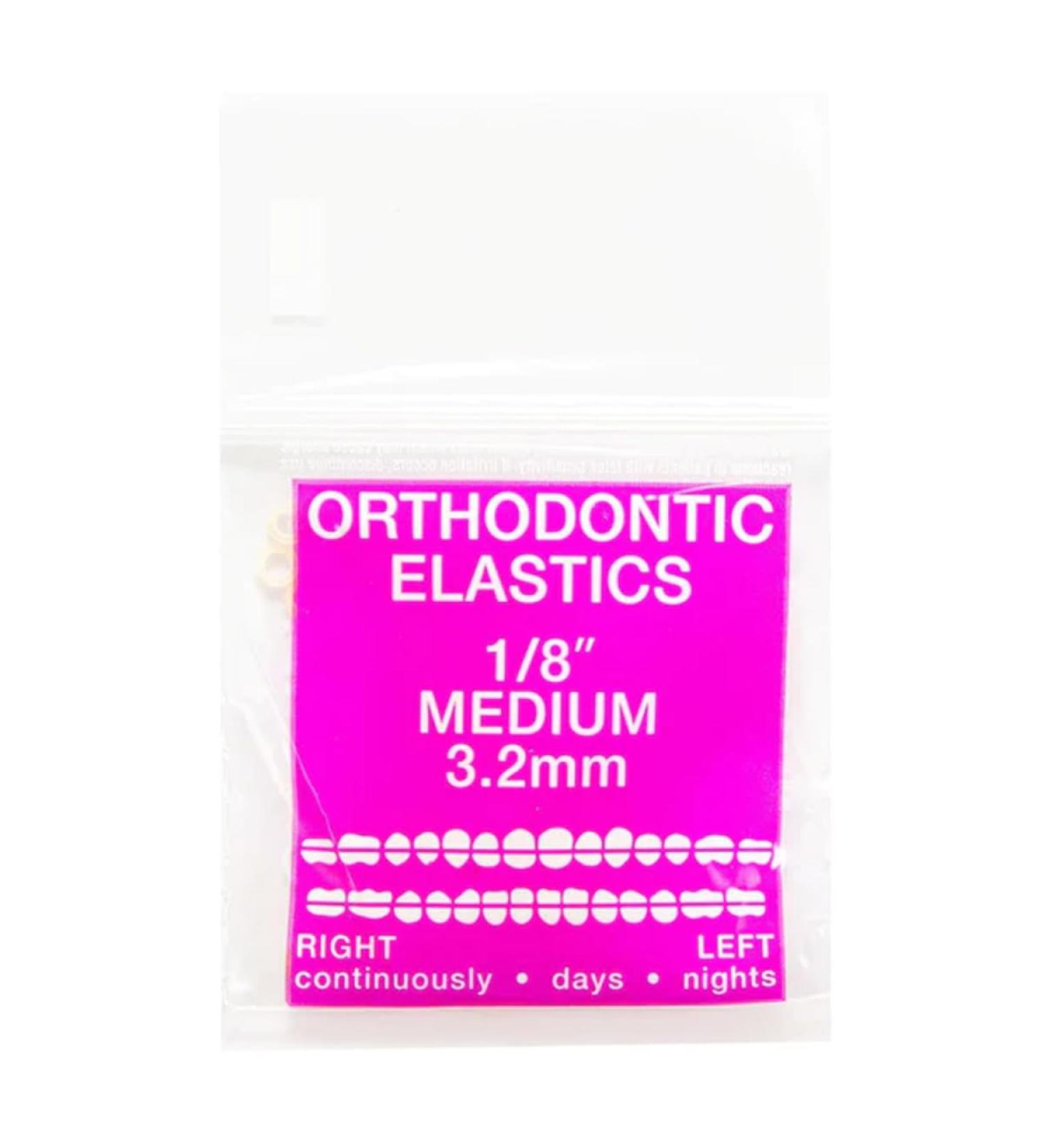 Orthodontic Intraoral Elastics - Medium 1/8" 1000pcs | Surgical Latex | Dental Supplies Made in USA - Orthodentalusa Corp - Buy Online on GoSupps.com