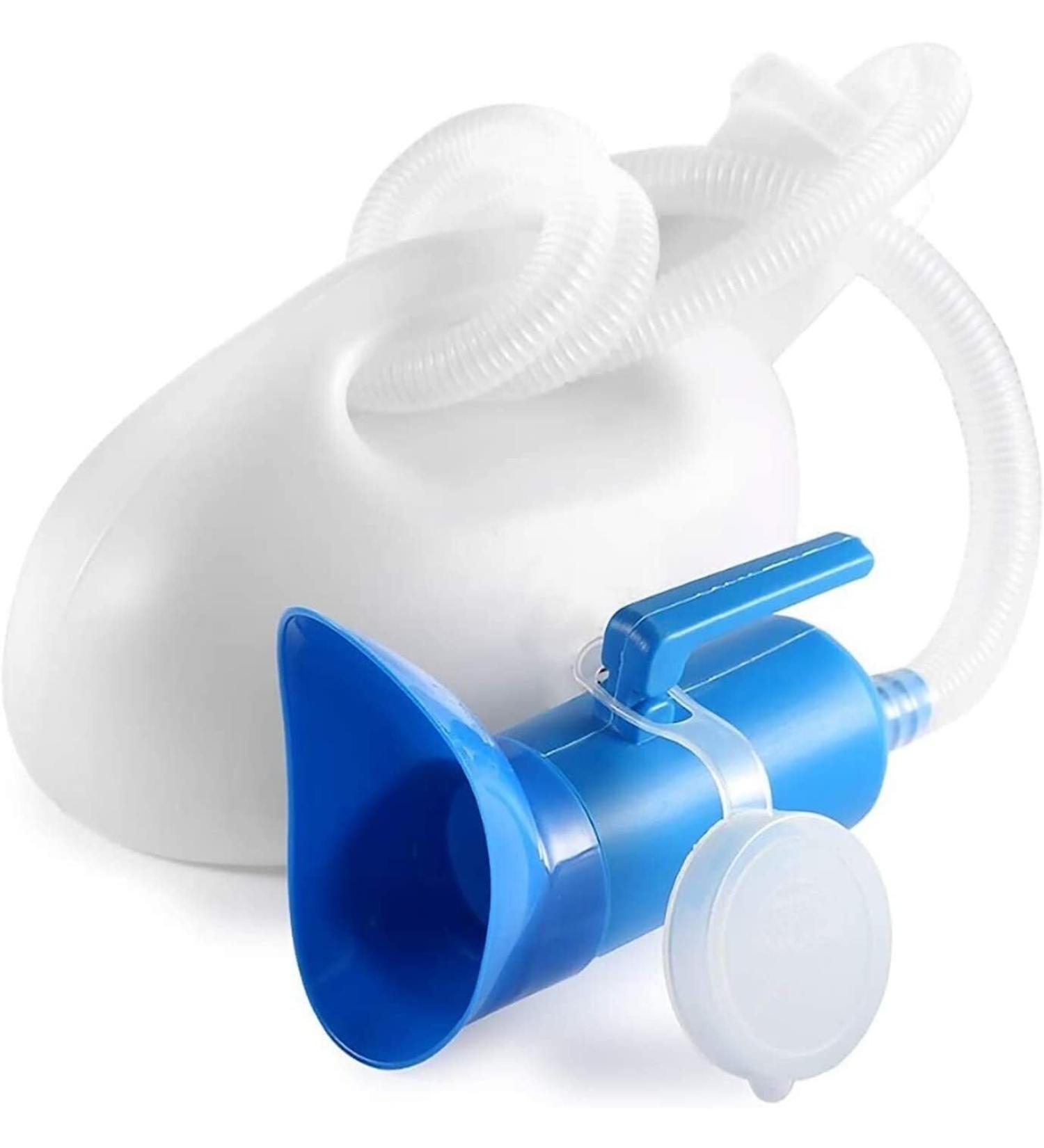 Male Urinal Urine Bottles for Men Women Urinal Pee Bottle Universal Portable 2000 ML with Female Adapter for Camping Car Travel Natural - Buy Online on GoSupps.com