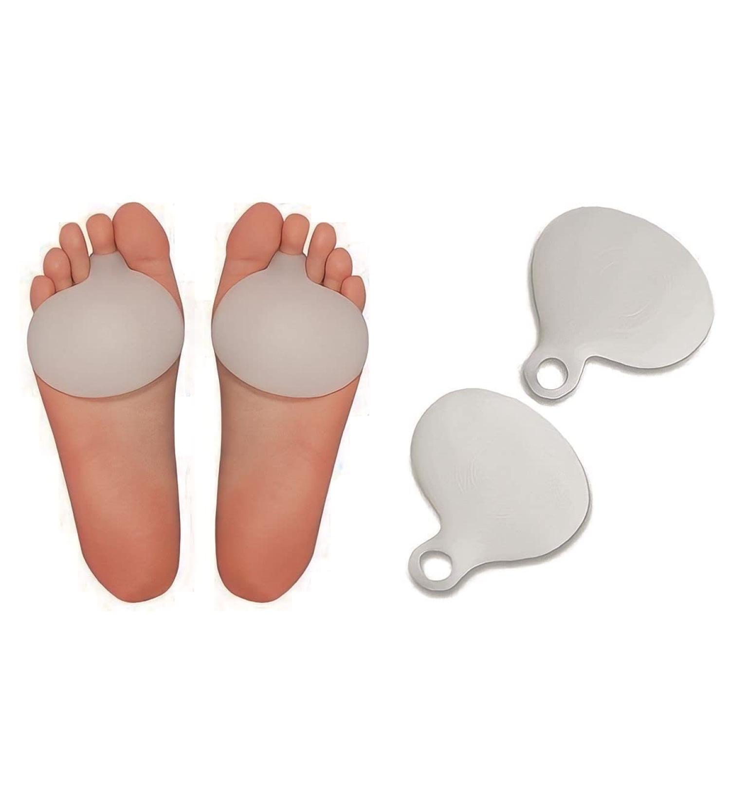 Orthopedic Silicone Metatarsal Pads - 4 Pack for Foot Pain Relief | Ball of Foot Cushions for Plantar Fasciitis | Self-Adhesive & Washable - Men & Women - Buy Online on GoSupps.com
