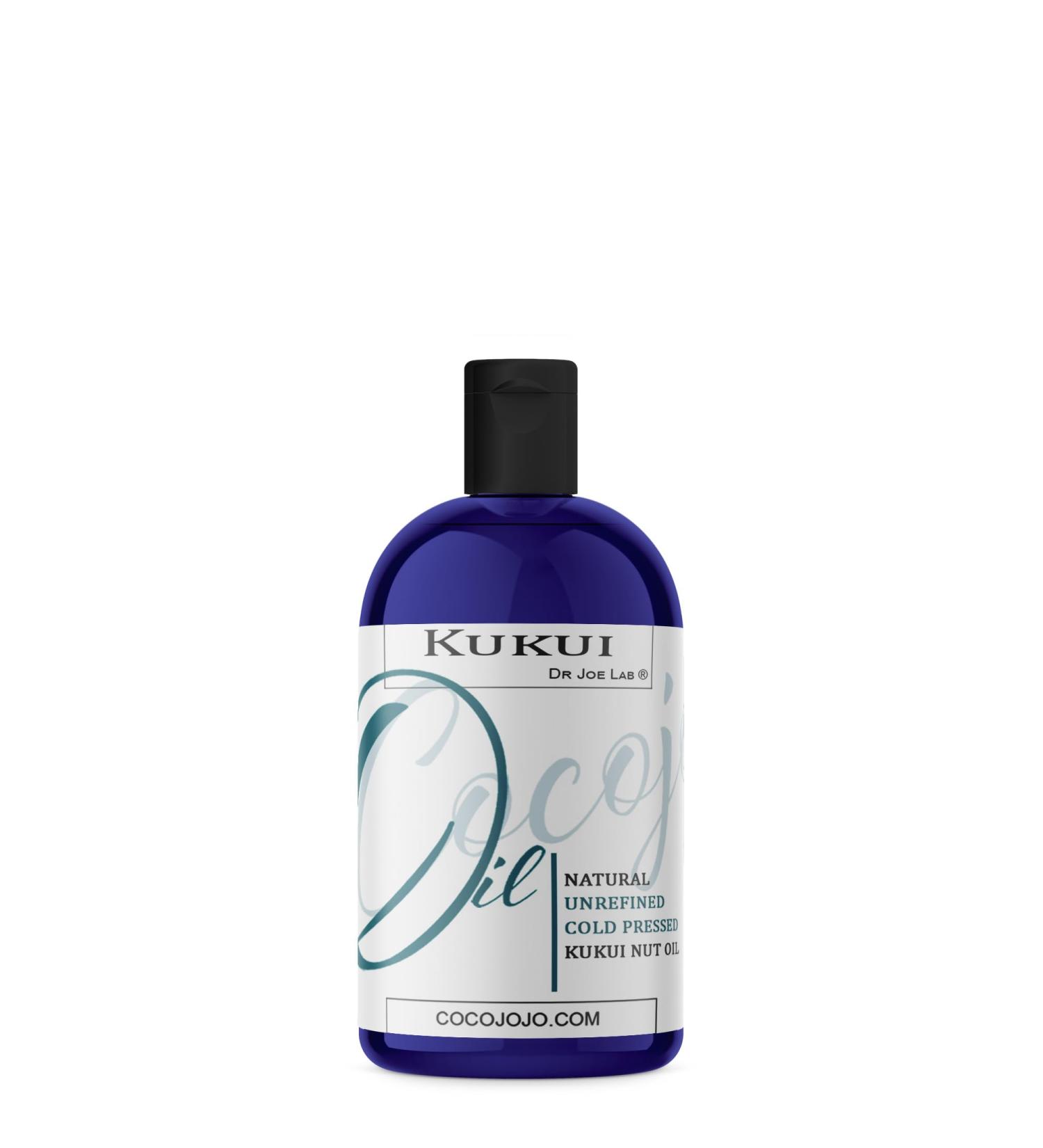 Dr Joe Lab Kukui Nut Oil 4 oz - 100% Pure Cold Pressed Extra Virgin Oil for Hair Skin Body Beard - Moisturizing & Nourishing - Buy Online on GoSupps.com