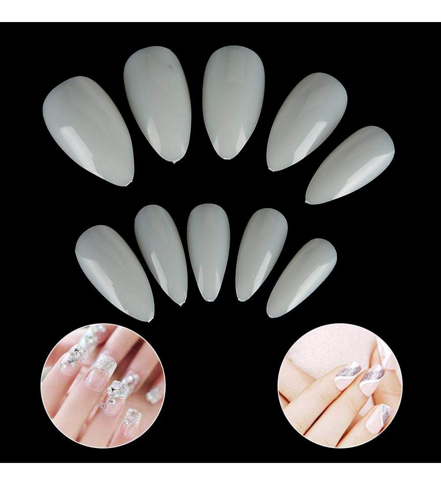 False Nails - Full Cover Oval Nail Art Tips | 500pcs Natural Color | International Shipping - Buy Online on GoSupps.com