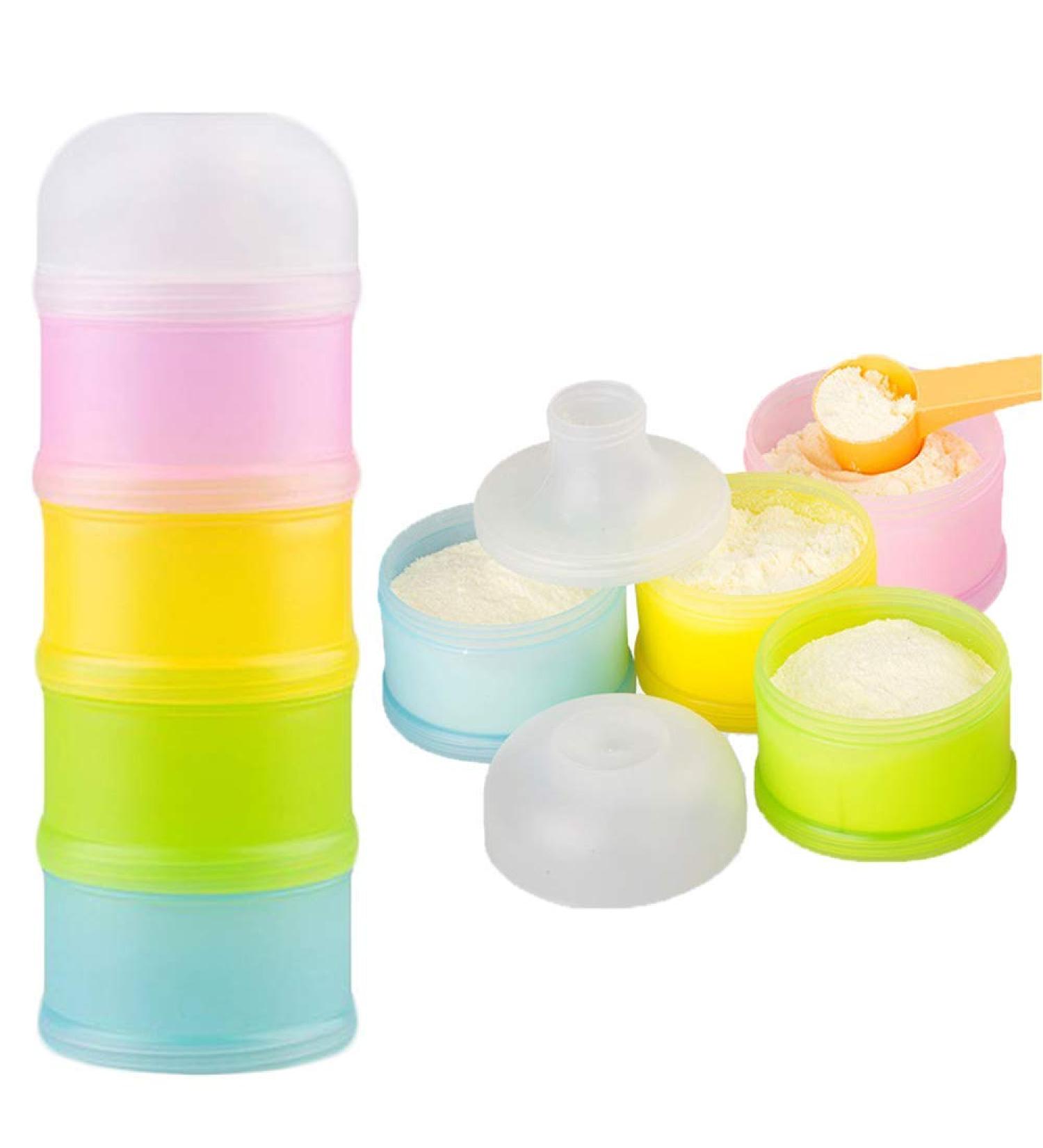Kidsmile Twist-Lock Formula Dispenser - BPA Free, Stackable Container for On-the-Go Feeding - 4 Feed Compartments, No Powder Leakage - Buy Online on GoSupps.com