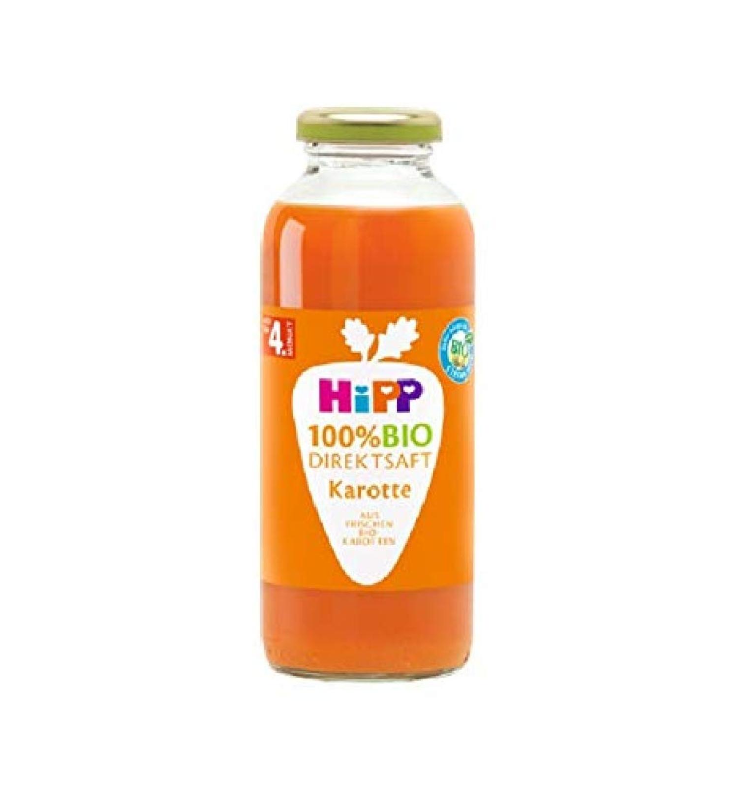 Hipp 100% organic direct juices direct carrot juice pack of 6 (6 x 330 ml) direct carrot juice 330 ml (pack of 6)