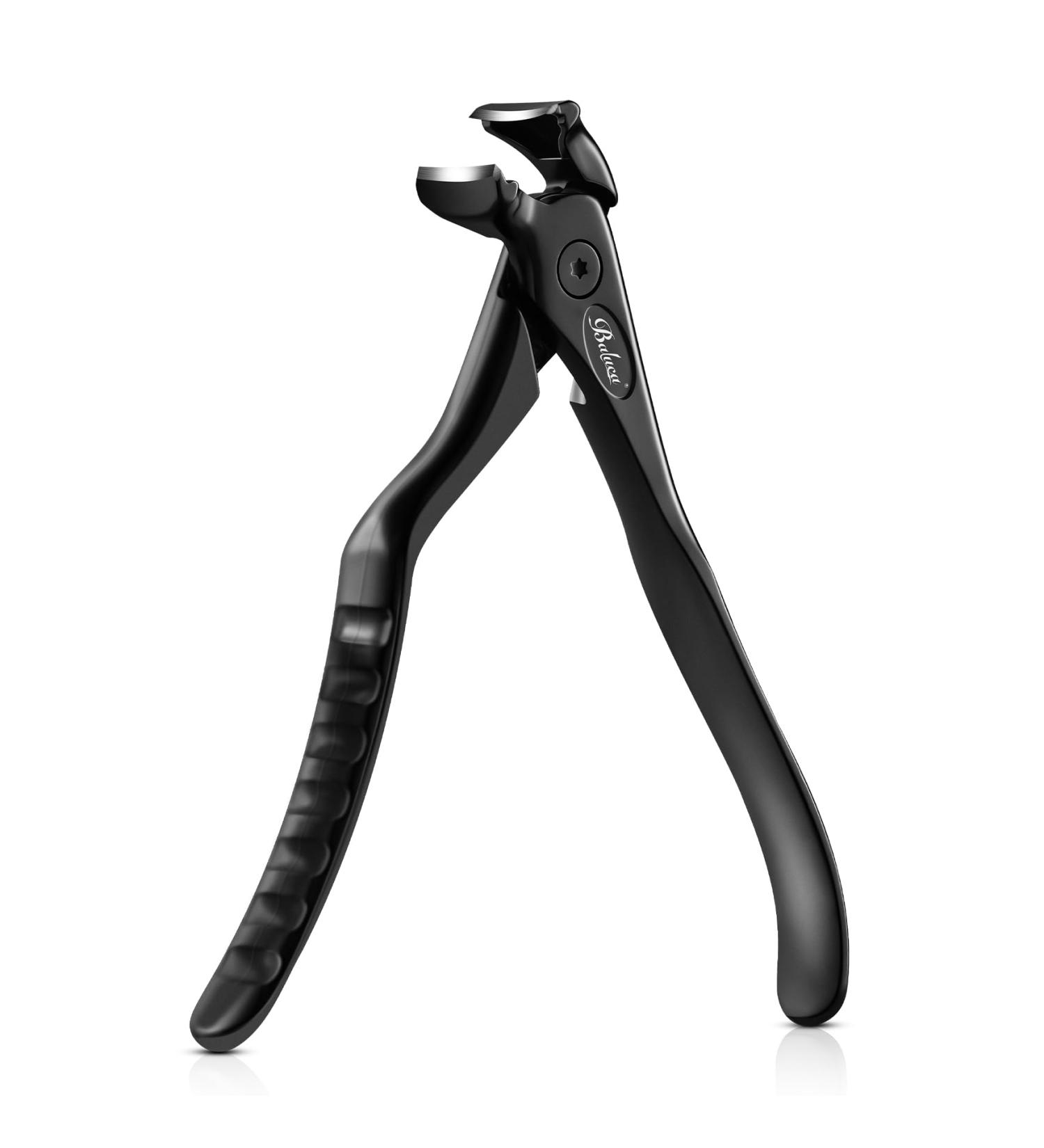 BALUCA Ergonomic Nail Clipper for Seniors | Long Handle Toenail & Fingernail Clippers for Thick Nails | Precision Nail Trimmer with Catcher - Black - Buy Online on GoSupps.com