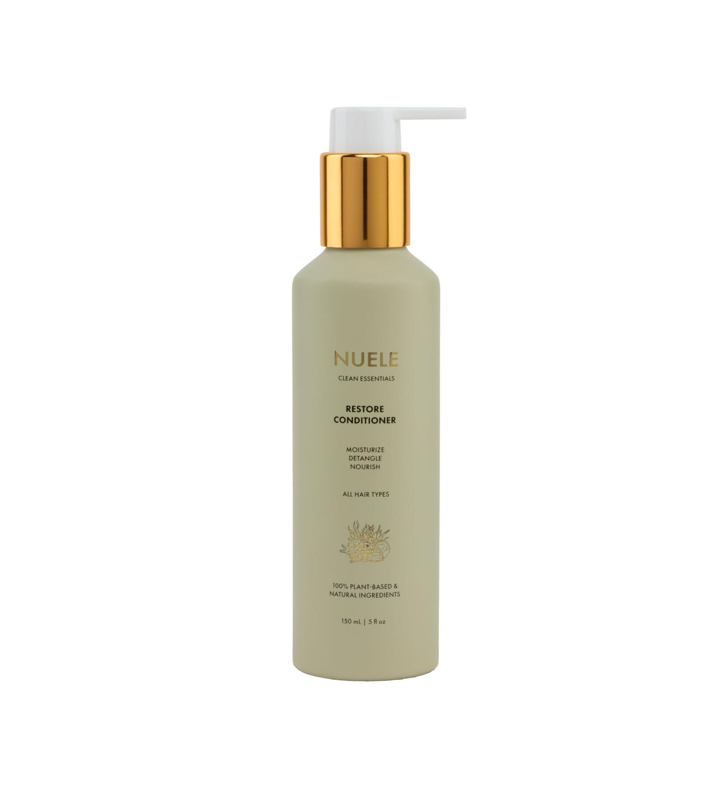 Nuele Clean Essentials Restore Conditioner | 100% Plant-Based Moisturizer for All Hair Types | 5 Fl Oz - Detangle & Nourish Hair Naturally - Buy Online on GoSupps.com