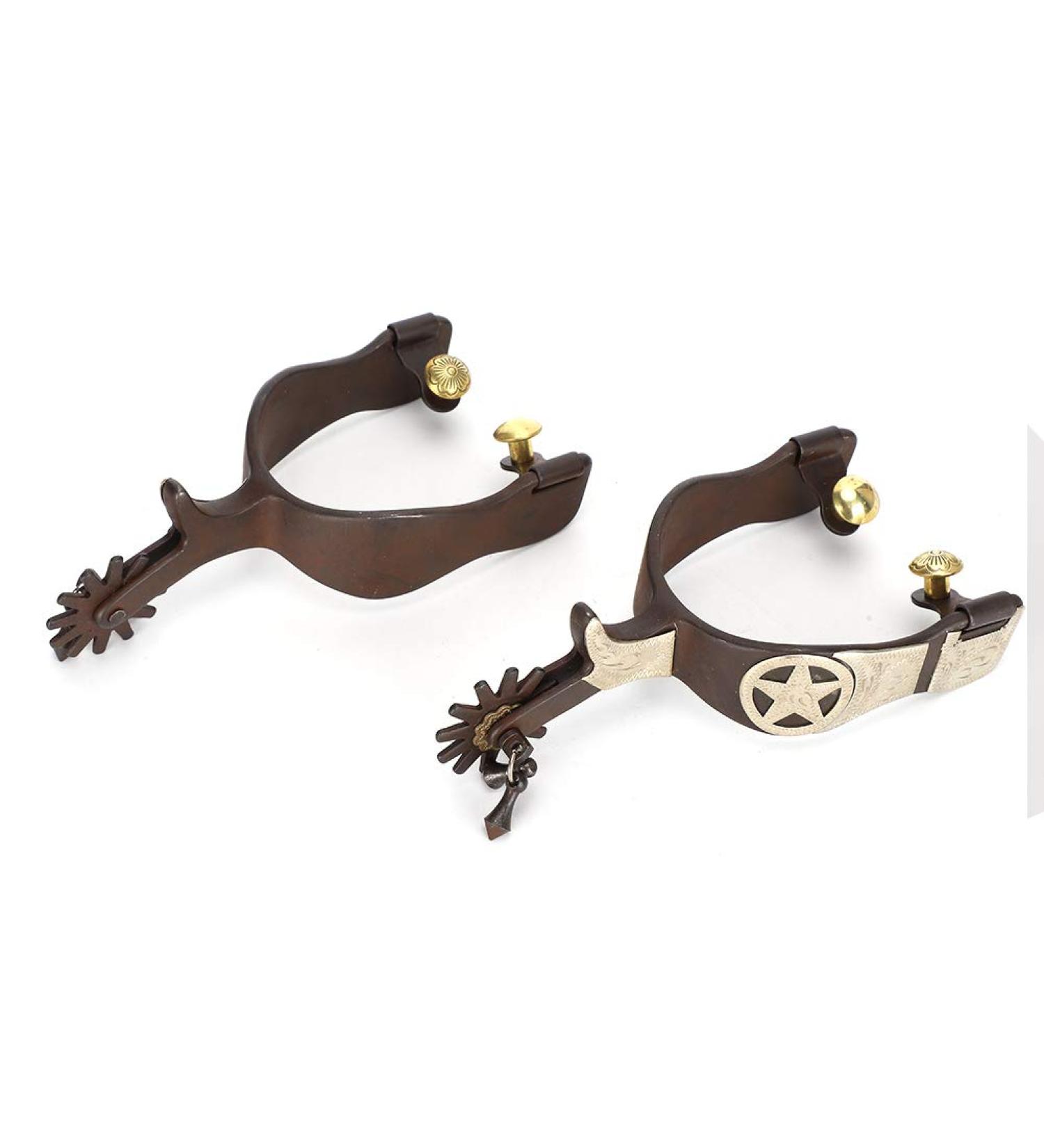 Horse Spurs Low Carbon Steel Horse Boot Spurs Decoration West Cowboy Style Horse Spurs for Riding - Buy Online on GoSupps.com