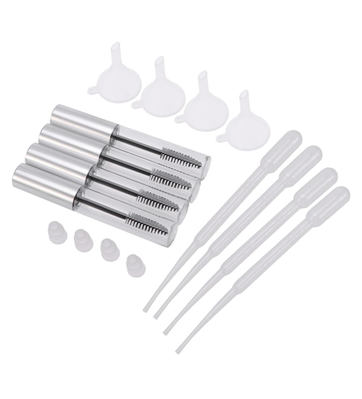 Outanaya 4pcs Eyelash Brush Tube Lip Gloss Tubes Mascara Wands and Tubes Eyelash Growth Oil Containers - Buy Online on GoSupps.com