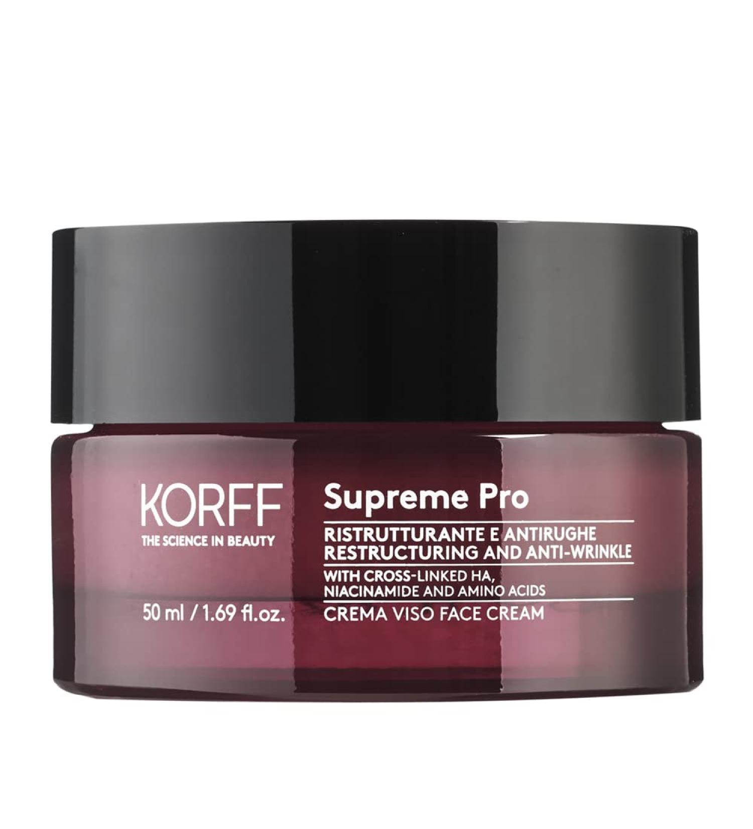  Korff Korff Supreme Pro Face Cream Restructuring and Anti-Wrinkle with Hyaluronic Acid for all skin types 50ml pack - Buy Online on GoSupps.com