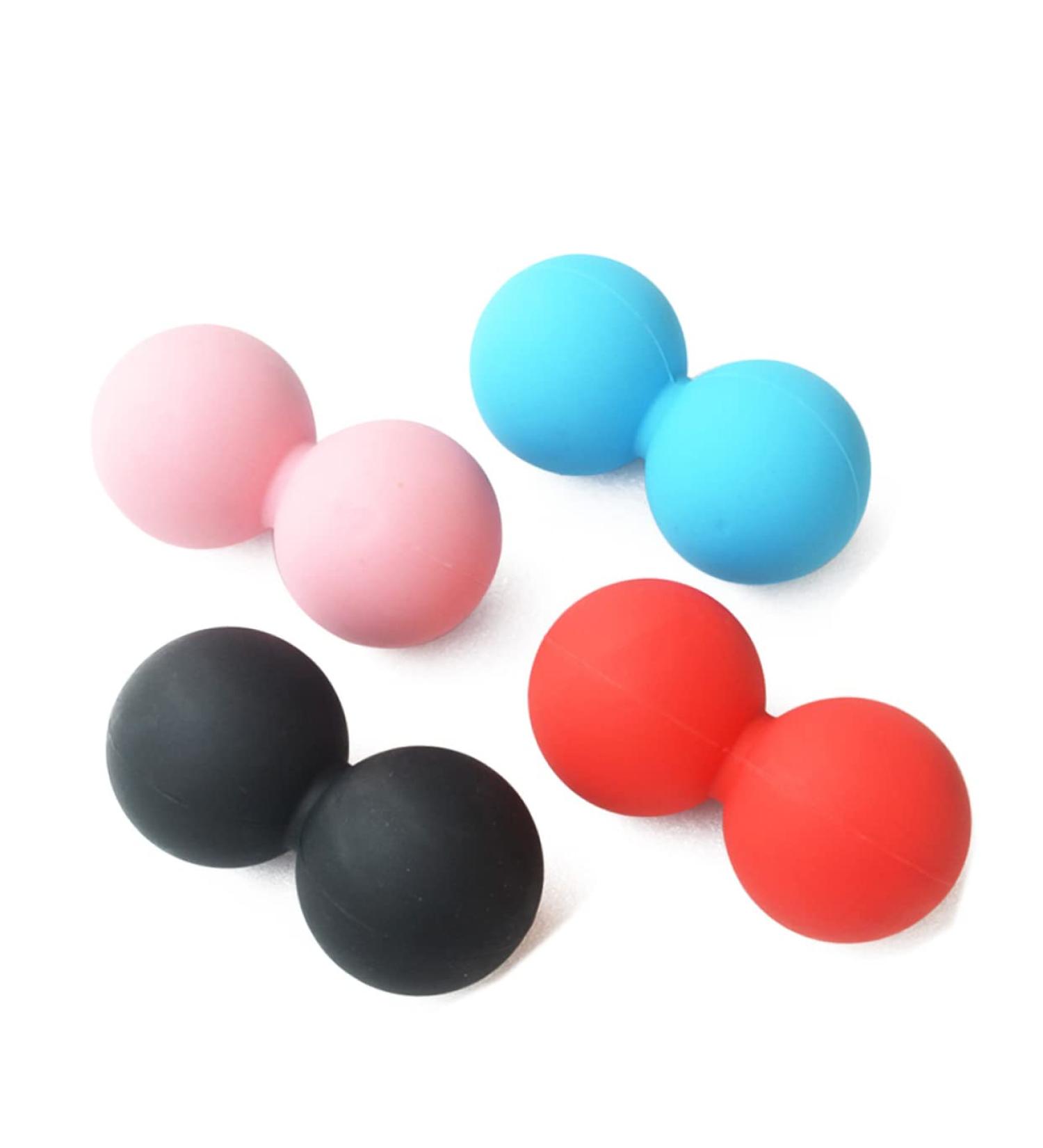 Magiclulu Peanut Balls - Double Lacrosse Massage Balls for Muscle Relaxation | Fitness & Yoga Gear | 12x6.3cm Black - Buy Online on GoSupps.com