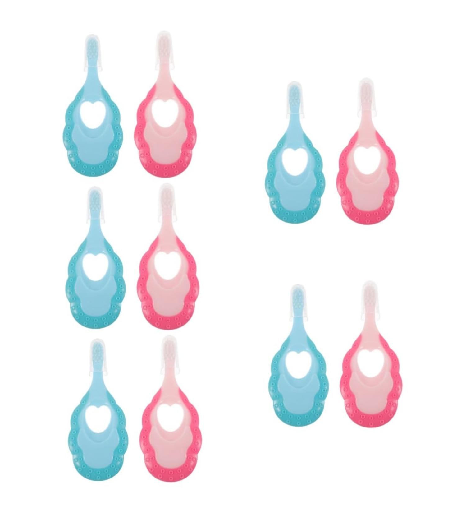 Minkissy 10 PCS Baby Toothbrush Set | Soft Bristle Manual Bite Toys for Newborns & Children - International Shipping Available - Buy Online on GoSupps.com