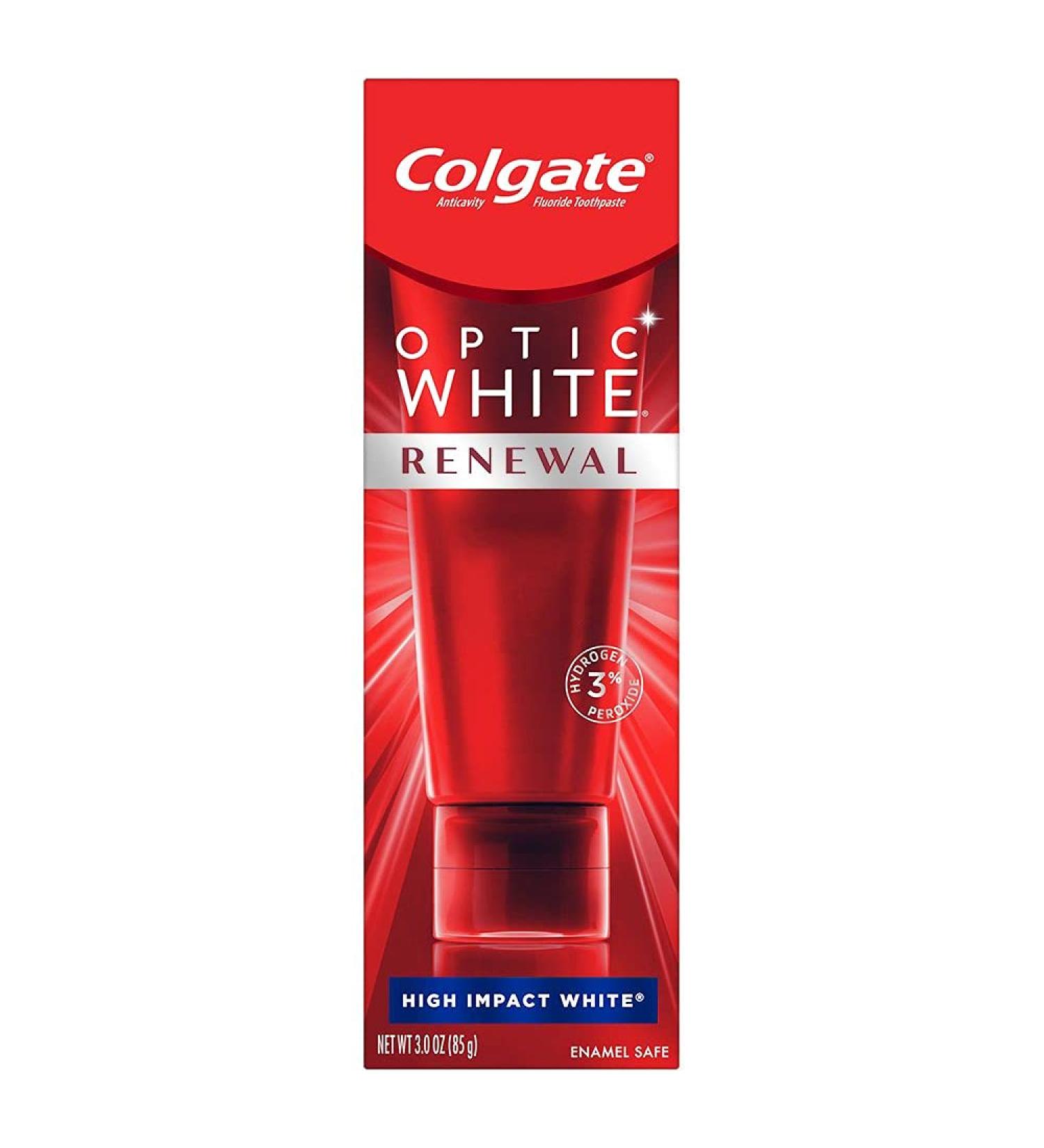 Colgate Optic White Renewal Enamel Strength Teeth Whitening Toothpaste - 3 Oz | Buy Internationally - Buy Online on GoSupps.com