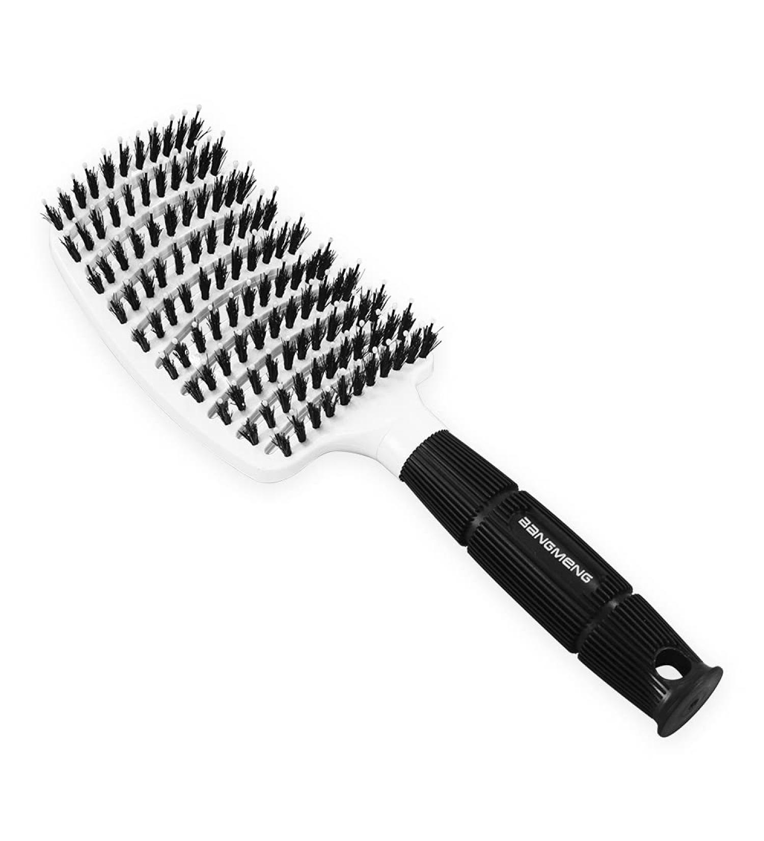 Vented Boar Bristle Hair Brush for Women - Curved Vent Design for Blow Drying Long & Short, Thick & Thin, Straight & Curly Hair - Buy Online on GoSupps.com