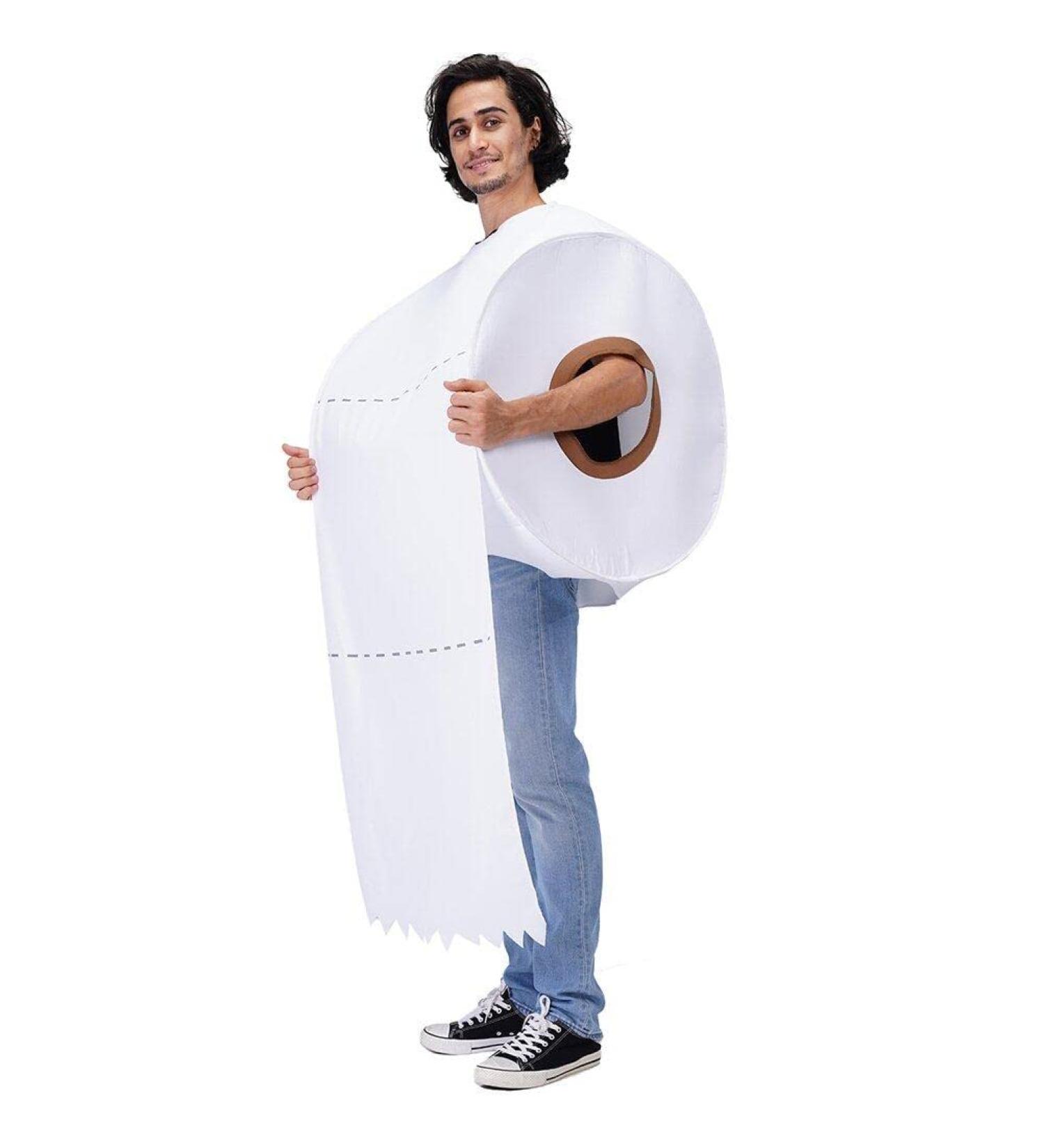 Funny Rolling Paper Costumes Cosplay Clothing Halloween Party Roll Paper Tissue Toilet Paper Costumes for Adults - Buy Online on GoSupps.com