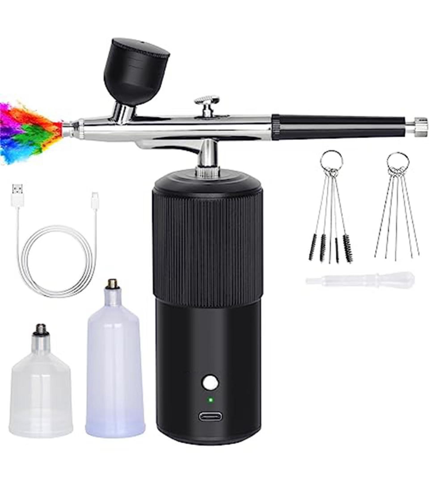 Hoadoek Airbrush Kit Rechargeable Handheld Airbrush Compressor Professional Cordless Auto AirbrushGun for Nail Art Makeup B - Buy Online on GoSupps.com