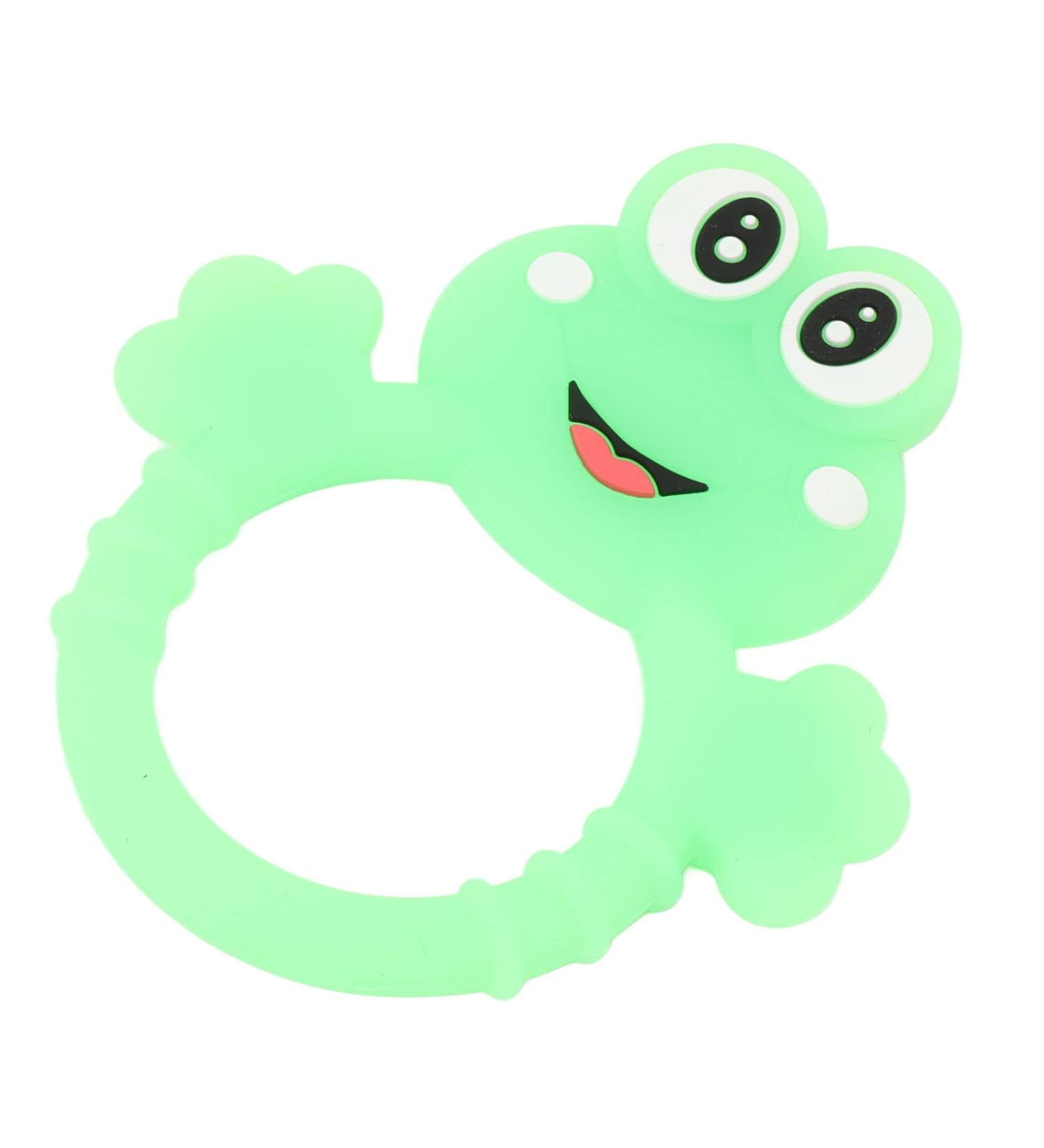 Frog Shape Silicone Baby Teether - Gum Massage Teething Toy for Infants | Ideal Present - Buy Online on GoSupps.com