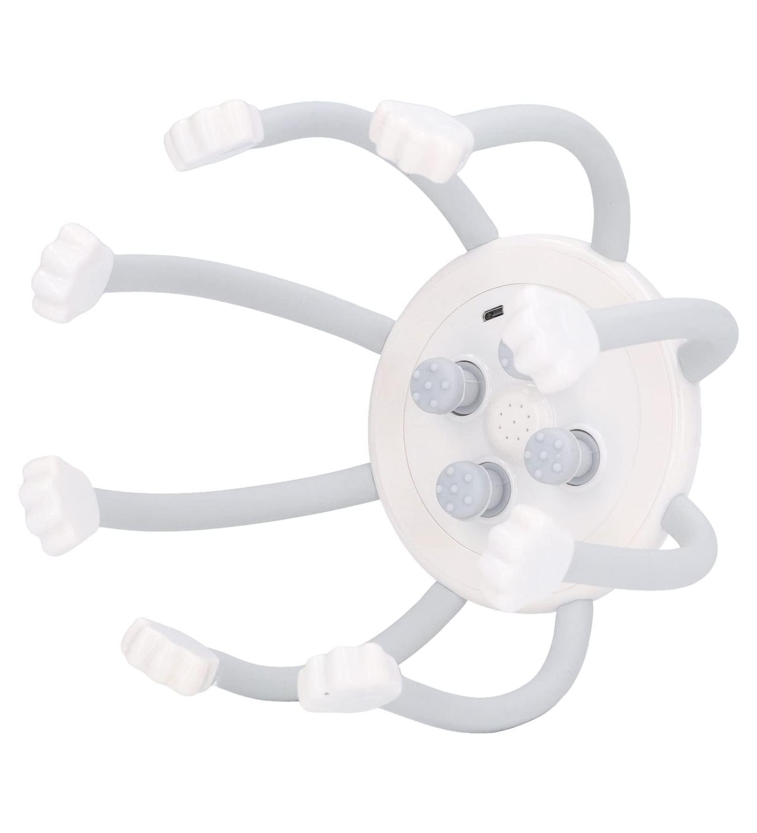 Professional Scalp Claw Massage Device - Relaxing Head Massager for Tiredness Relief | Portable Silicone Travel Health Care (White) - Buy Online on GoSupps.com