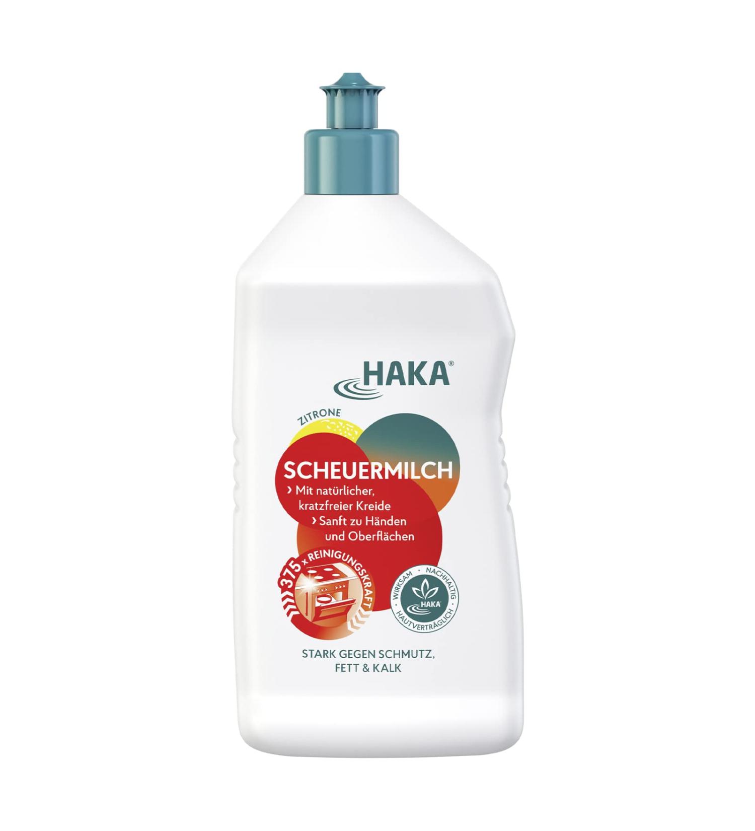 HAKA Scouring Milk - 750 ml | 375 Uses Against Dirt Grease & Limescale Stains | Lemon Scent | International Shipping - Buy Online on GoSupps.com
