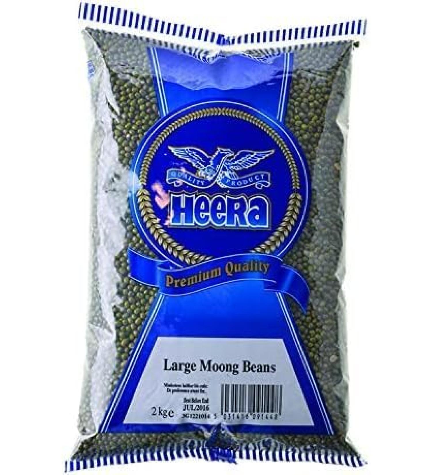 Seelans Superstore Heera Large Moong Beans (Berken) 2kg (Pack of 1) Provides Healthy Plant-Based Protein - One Of The Most Popular Ingredients In Traditional Indian Cuisine - Buy Online on GoSupps.com