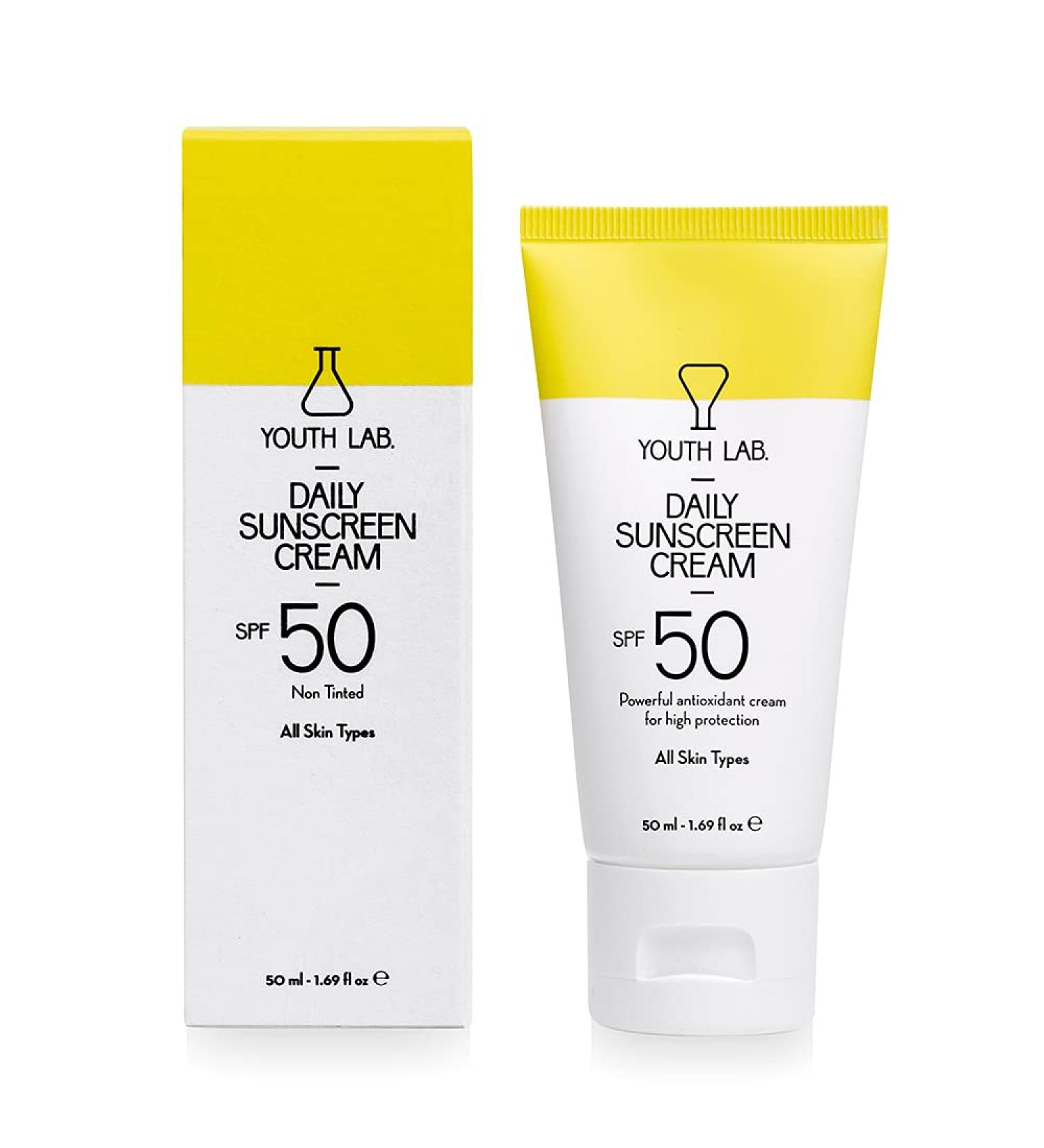 Daily Sunscreen Cream SPF 50 - Non-Tinted All Skin Types - 50ml | Shop Online Worldwide - Buy Online on GoSupps.com