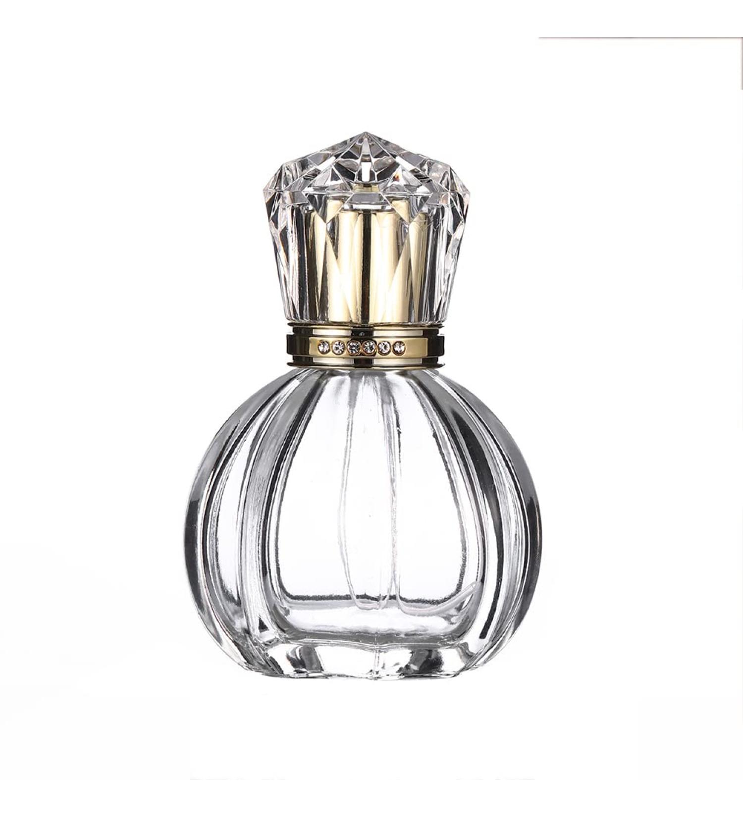 Vintage Pumpkin Shape 50ml Perfume Bottle - Refillable Glass Atomizer with Fine Mist Sprayer - International Shipping Available - Buy Online on GoSupps.com