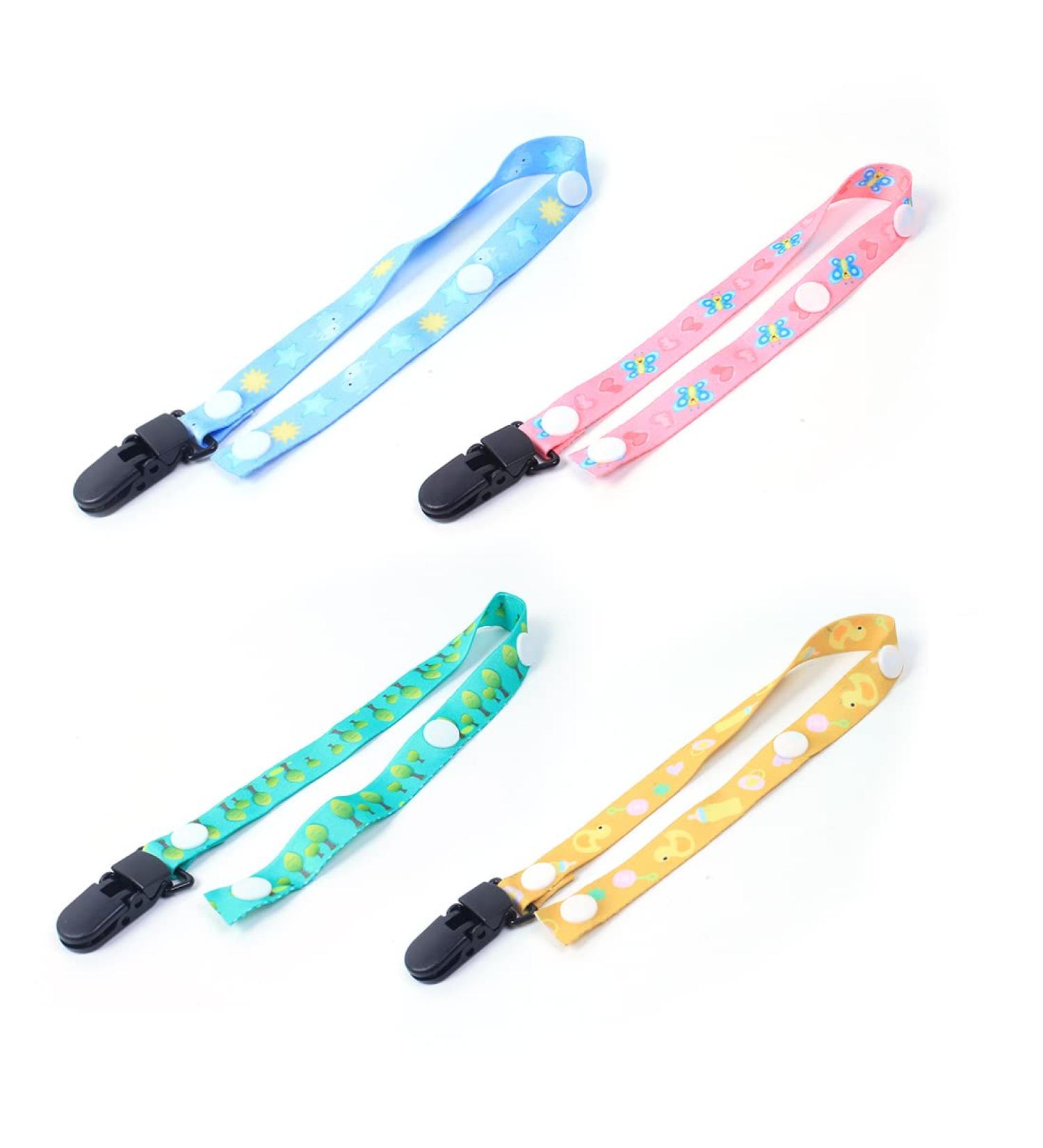 4pcs Pacifier Clip Chain for Newborns | Baby Shower Essential | Soother & Teething Solutions - Buy Online on GoSupps.com