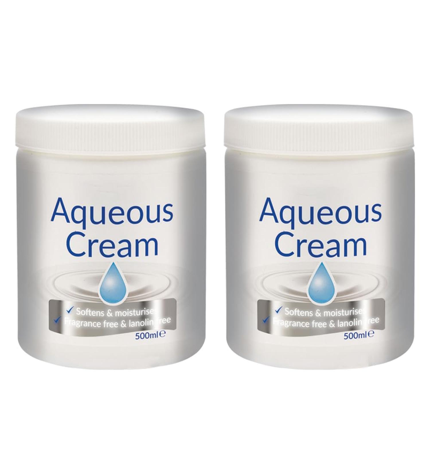 Aqueous Cream Unscented 500ml - Softens & Moisturises - Fragrance Free & Lanolin Free - With The Light Non-greasy Formulation Aqueous Cream For Essential Skin Care -2Pk Aqueous Cream (500ml) - Buy Online on GoSupps.com