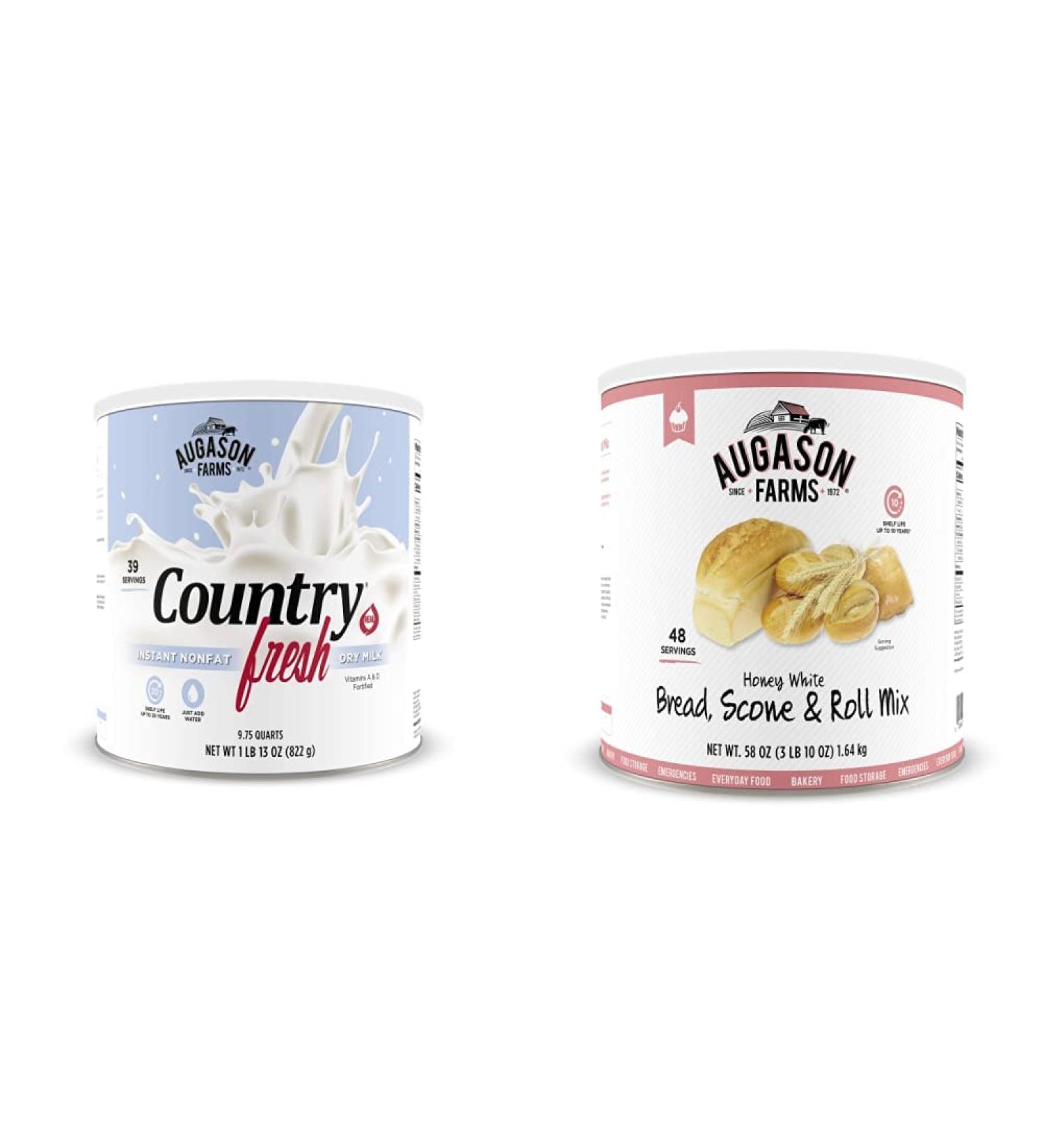 Augason Farms 5-90620 Country Fresh Instant Nonfat Dry Milk 1lb 13oz - Food Storage #10 Can - Buy Online on GoSupps.com