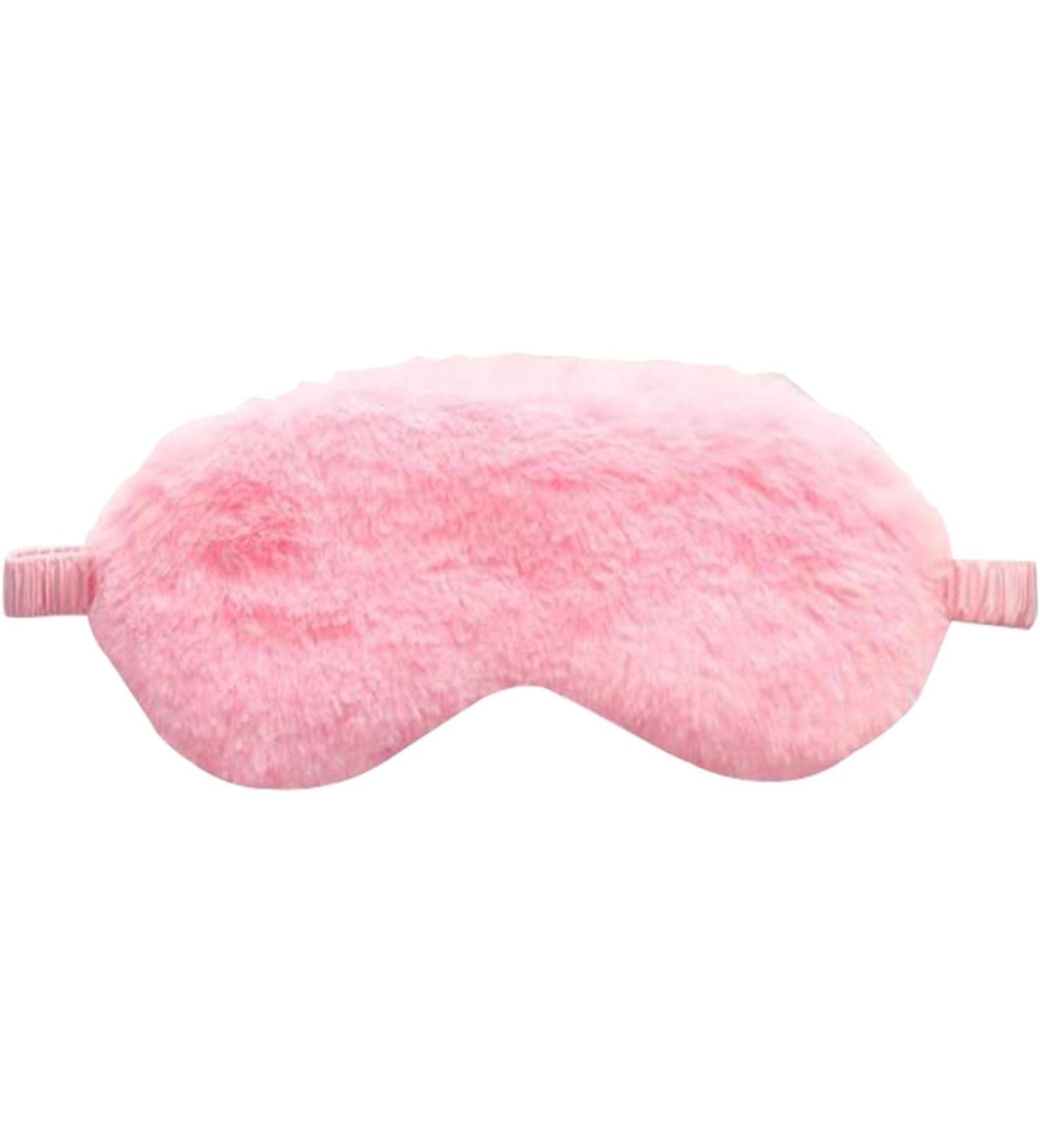 Buy 1Pc Pink Plush Sleep Mask - Comfortable Satin Eye Cover for Travel & Naps | Soft Blindfold for Women & Men - Buy Online on GoSupps.com