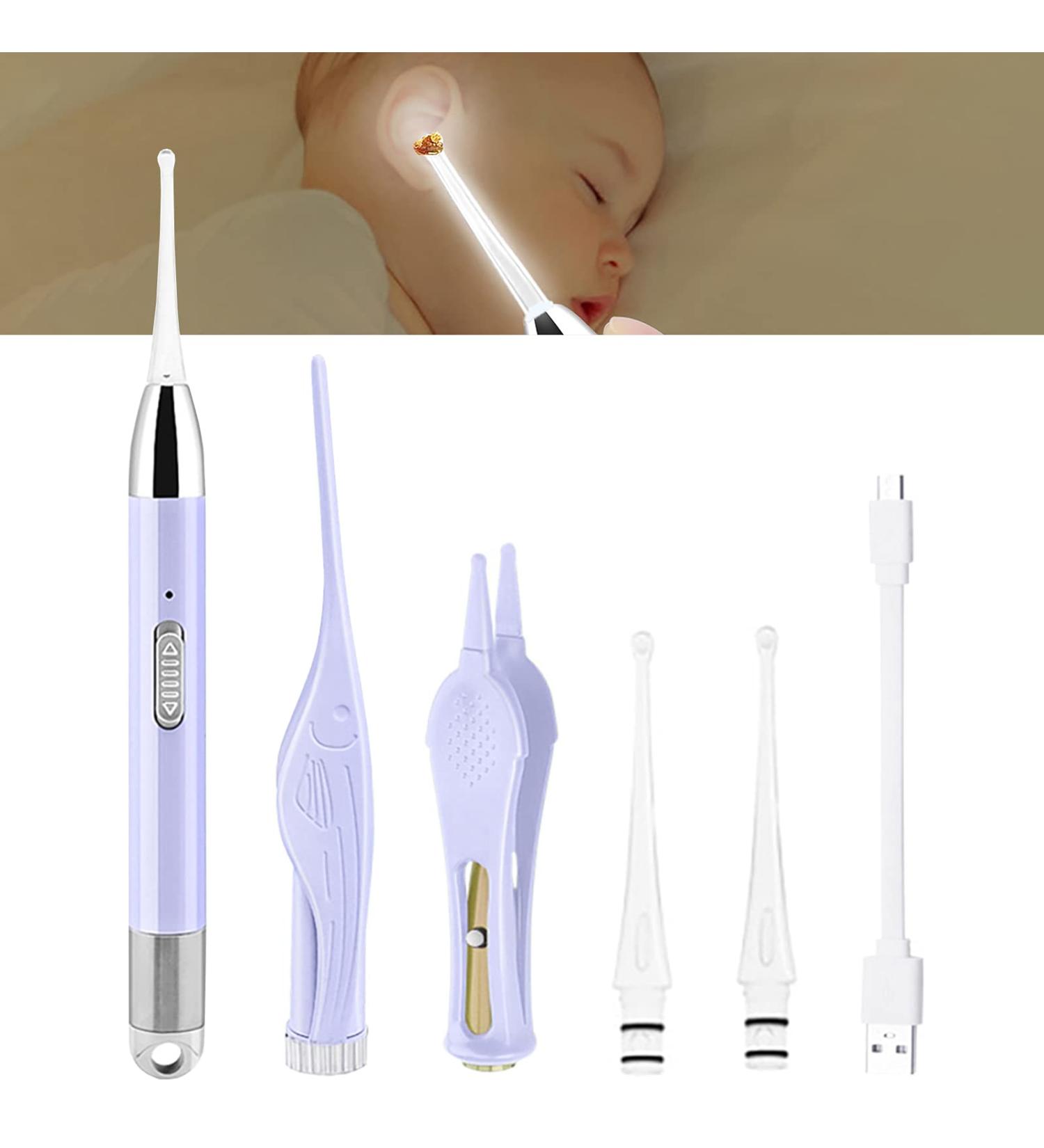 LED Ear Wax Removal Tool USB Earwax Remover Baby Nasal Booger Tweezers Ear Cleaner Pen for Adults Kids Ear Picks Digger Set w/Carry Box (Purple) - Buy Online on GoSupps.com