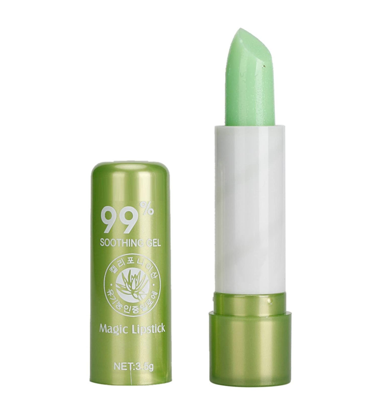 Lip Gloss Color Changing Lip Balm Aloe Vera Lip Balm Lipstick Lip Care Lady Gift for Women Gril - Buy Online on GoSupps.com