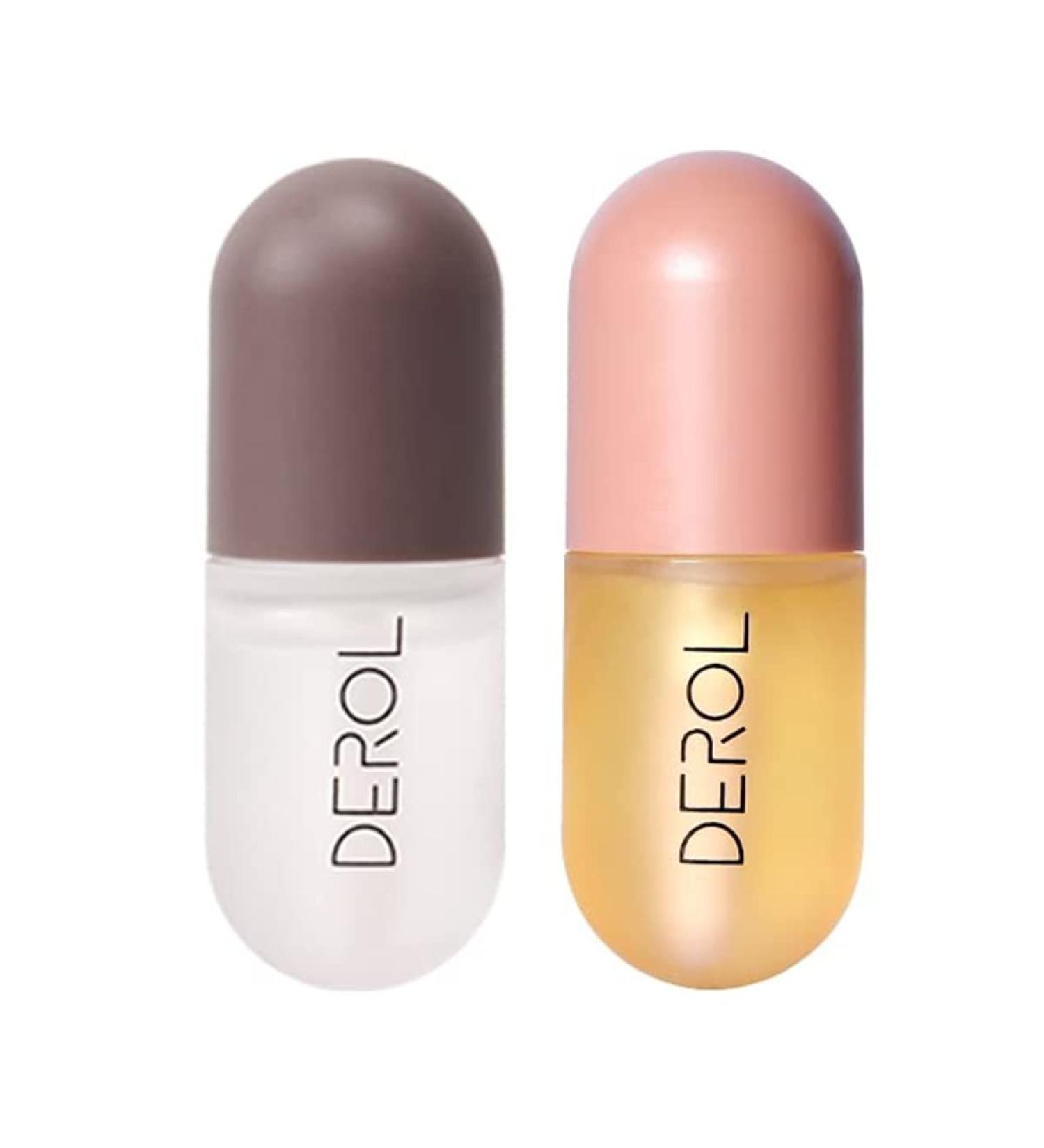 Derol Lip Plumper, Lip Plumper,Natural Lip Plumper,Lip Plumper set And Lip Care Serum,Plumping Lip Enhancer, Moisturizing And Reducing Fine Lines,Day And Night