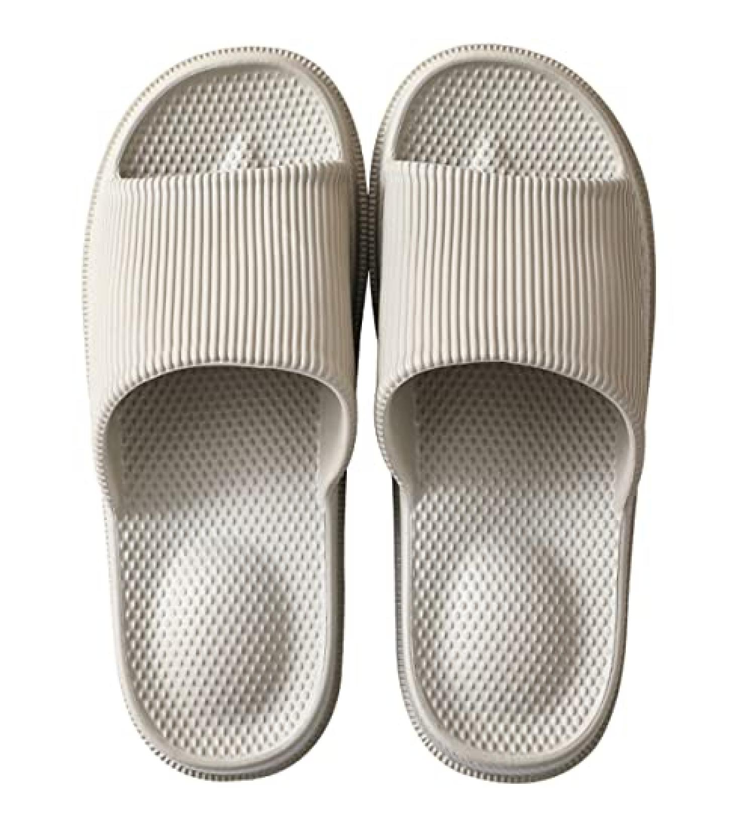 Treemall Quick Drying Non-Slip Shower Shoes - Light Grey - Size 11.5-12 Women/10.5-11 Men - Buy Online on GoSupps.com