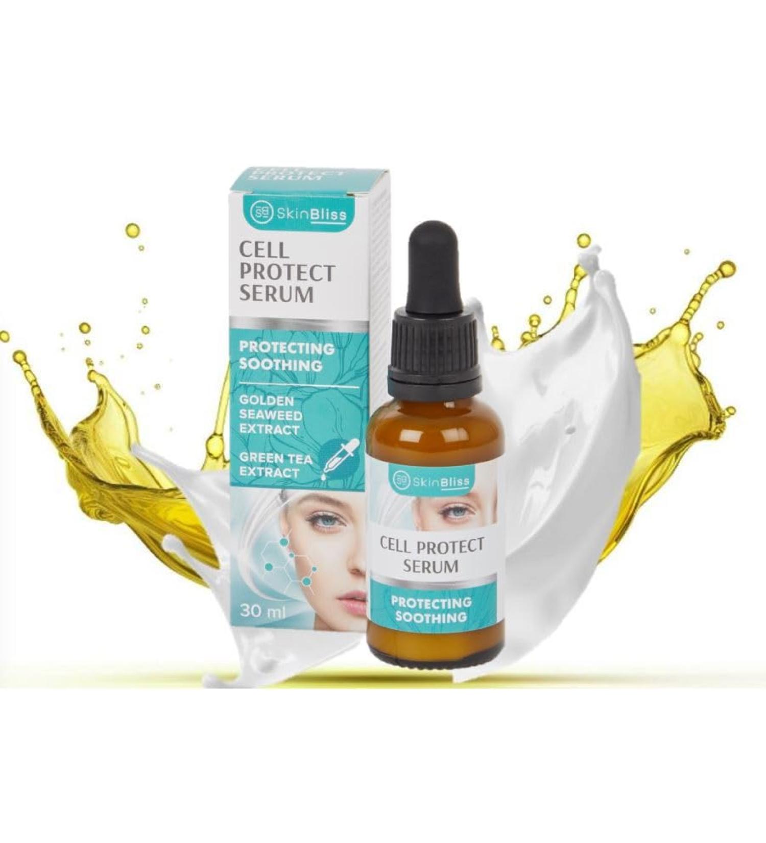 SkinBliss Cell Protect Serum Vegan Face Serum with Golden Seawed Extract Green Tea Extract for Protecting and Soothing Skin 30 ml