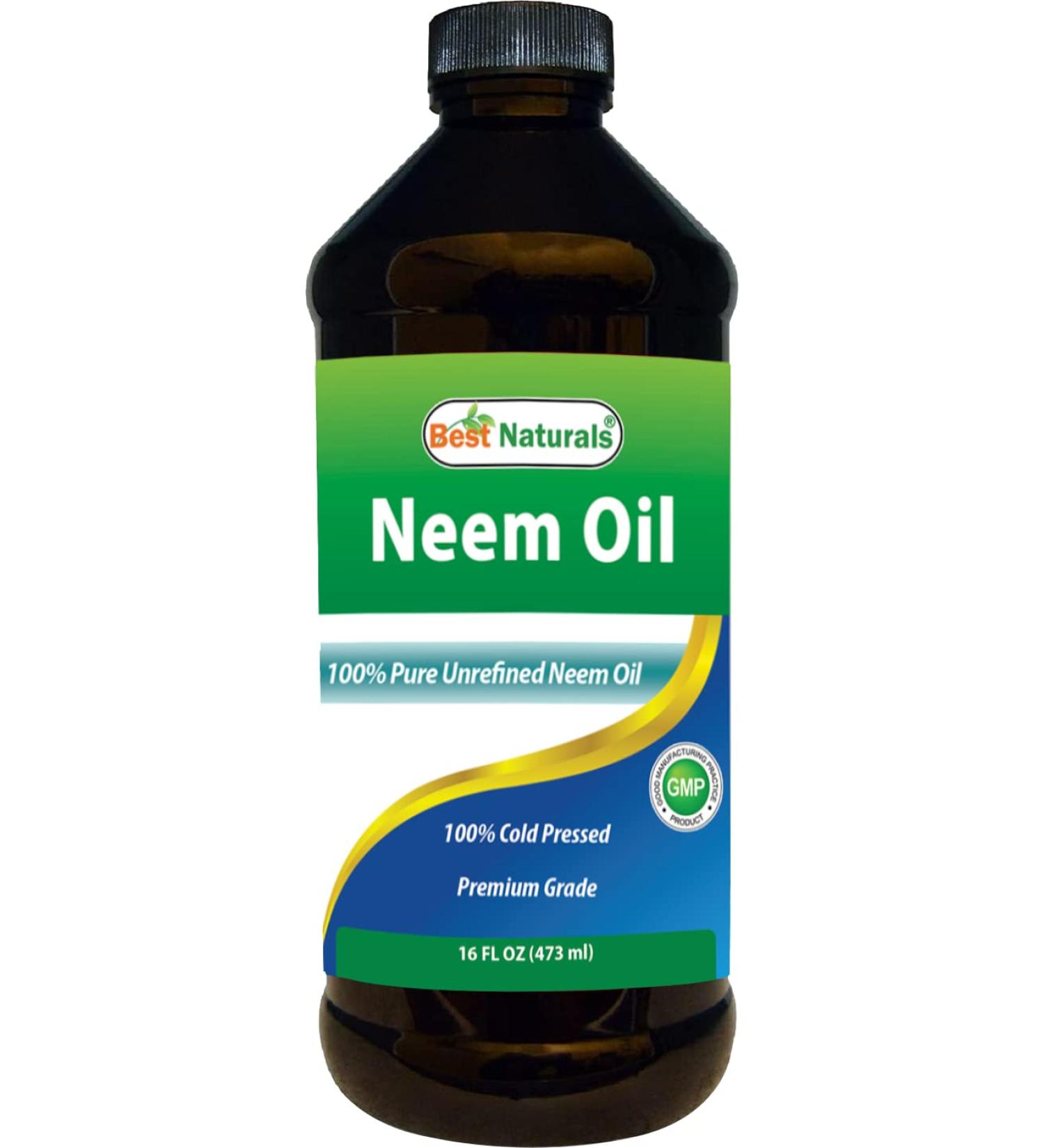 Best Naturals 100% Pure Neem Oil - 16 oz | Cold Pressed & Unrefined - Buy Online on GoSupps.com