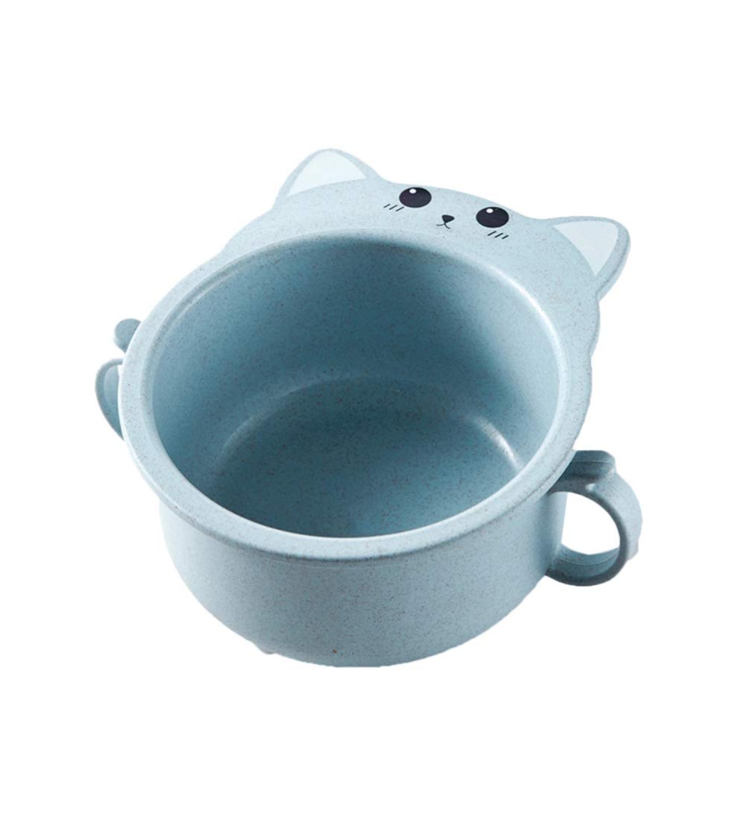 Angoily Italian Pasta Bowls Wheat Straw Bowl Cereal Bowl Rice Noodle Soup Snack Bowl Cat Design Bowls Blue Pasta Bowl - Buy Online on GoSupps.com