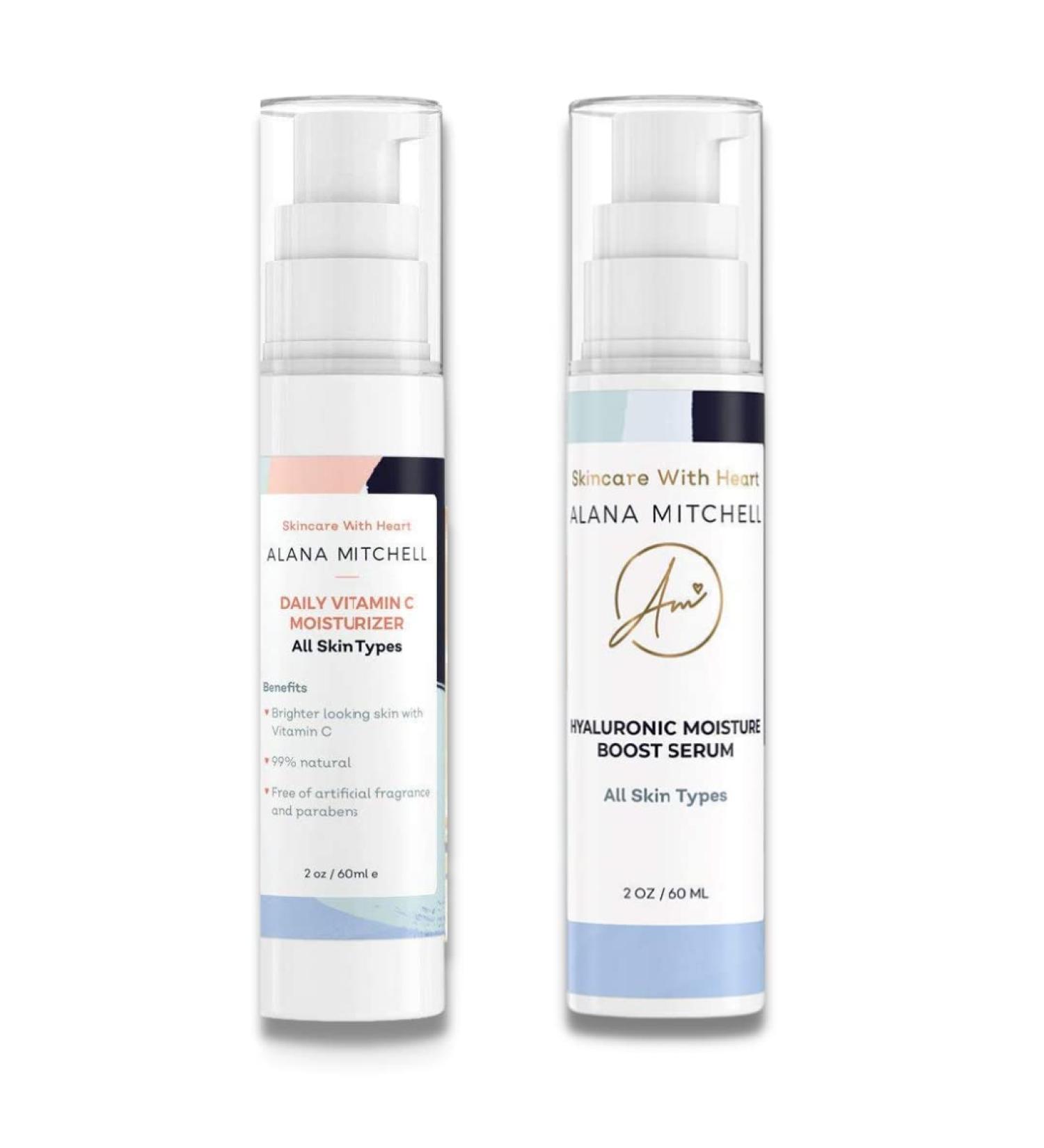 Alana Mitchell Skin Care Set Anti-Aging Peptide Under Eye Cream + Hyaluronic Acid Serum + Vitamin C Face Moisturizer Anti Aging Skin Care Kit to Reduce Dark Circles Fine Lines & Smooth Skin - Buy Online on GoSupps.com