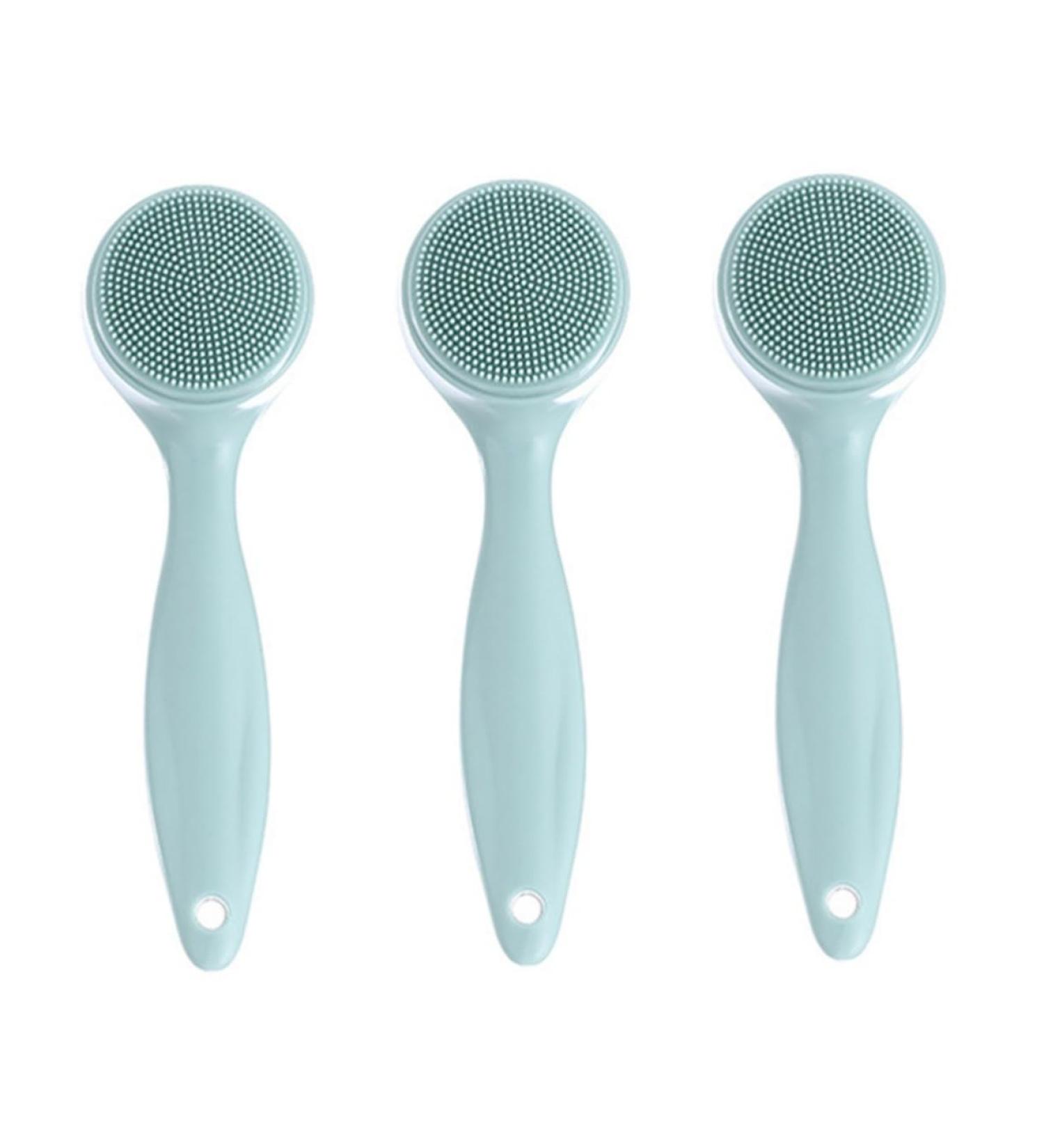 3 Sets Silicone Cleansing Brush - Manual Blackhead Removal & Facial Scrubber for Deep Clean & Massage - Buy Online on GoSupps.com