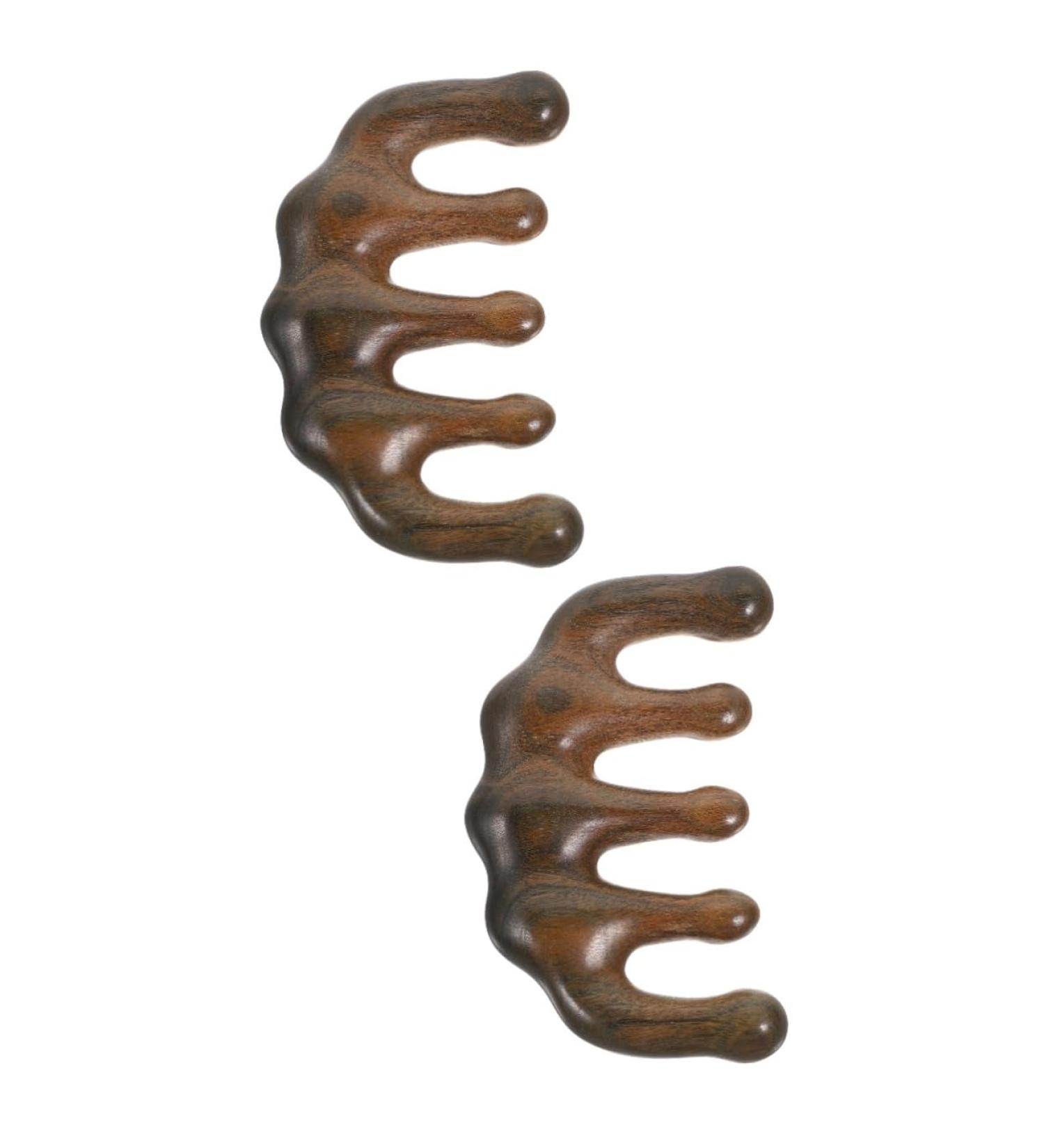 Frcolor 2-Pack Wooden Sandalwood Comb - Scalp Massage Device & Body Massager Tool with Large Teeth (9.00x5.50cm) - Enhance Relaxation & Wellness - Buy Online on GoSupps.com