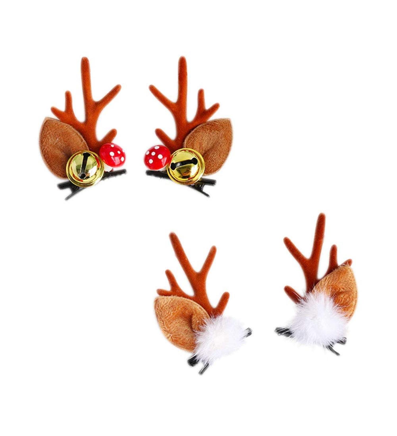 Reindeer Antlers Hair Clip - Christmas Hair Accessories for Girls & Women | Brown - Buy Online on GoSupps.com