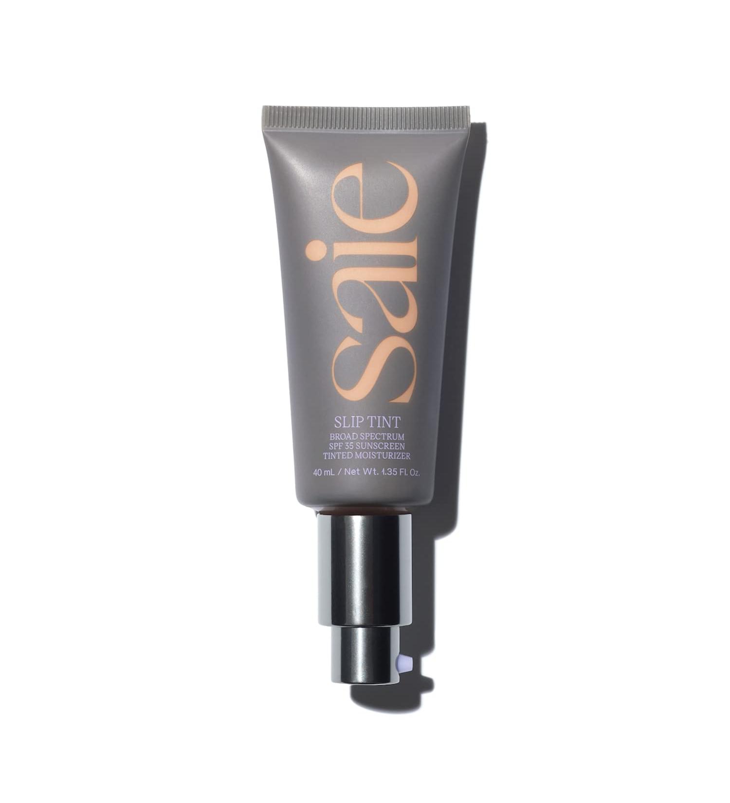 Saie Slip Tint SPF 35 Tinted Moisturizer - Shade Four (1.35 oz) | Light Coverage + Broad Spectrum Zinc Oxide Sunscreen - Buy Online on GoSupps.com