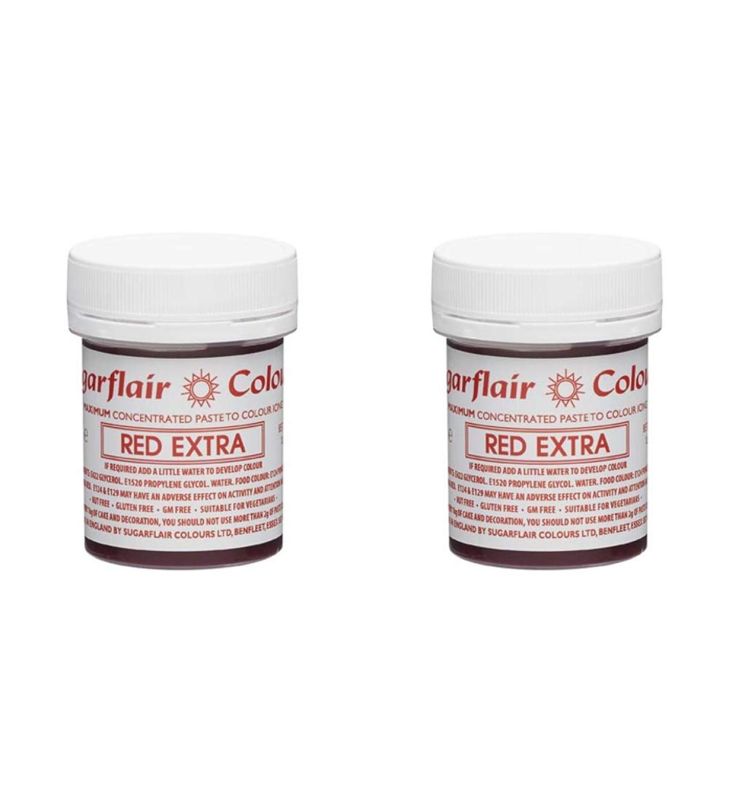 Sugarflair 2 X Maximum Concentrated Paste Red Extra