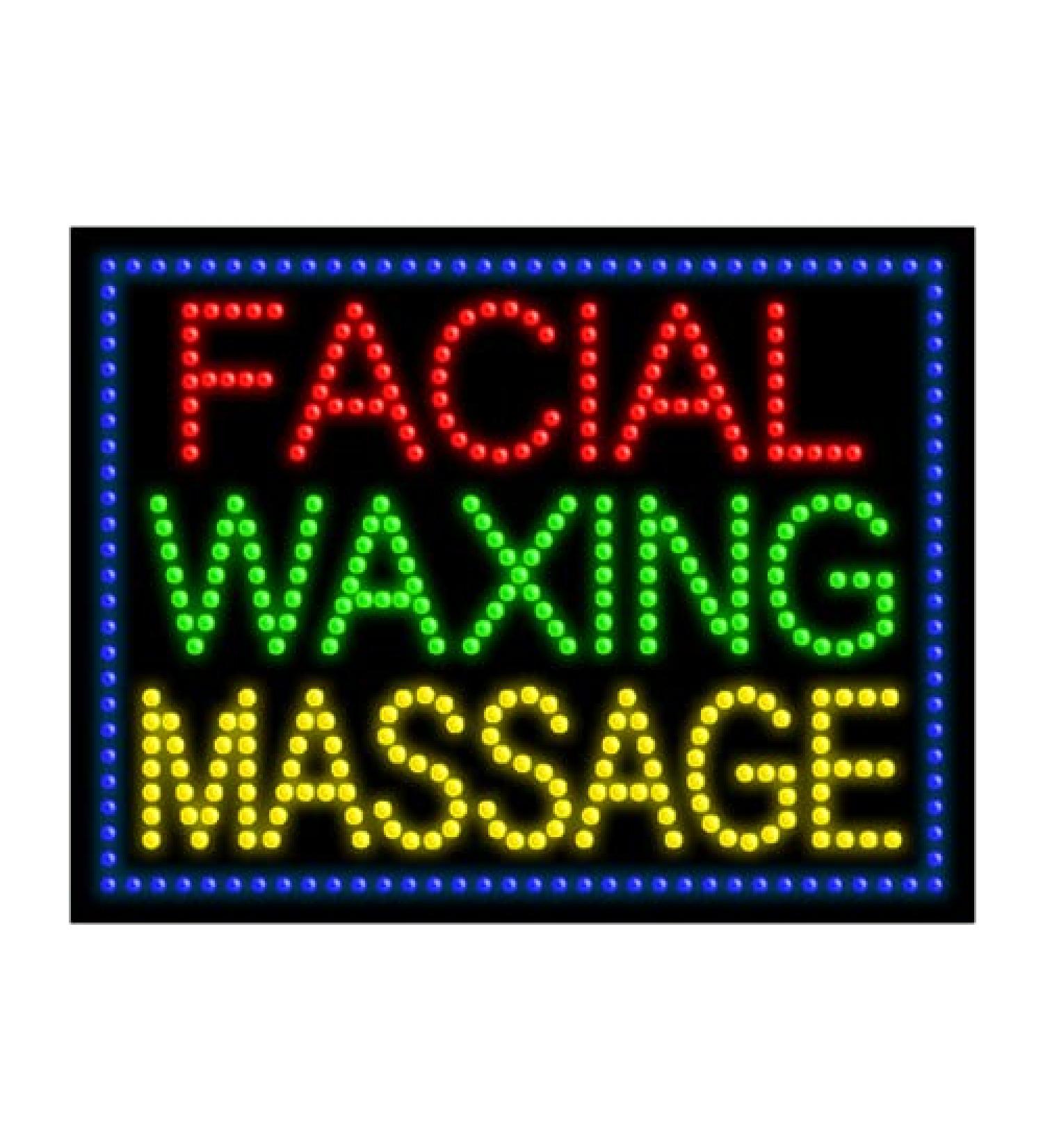 Facial Waxing Massage LED Dots Sign #21247