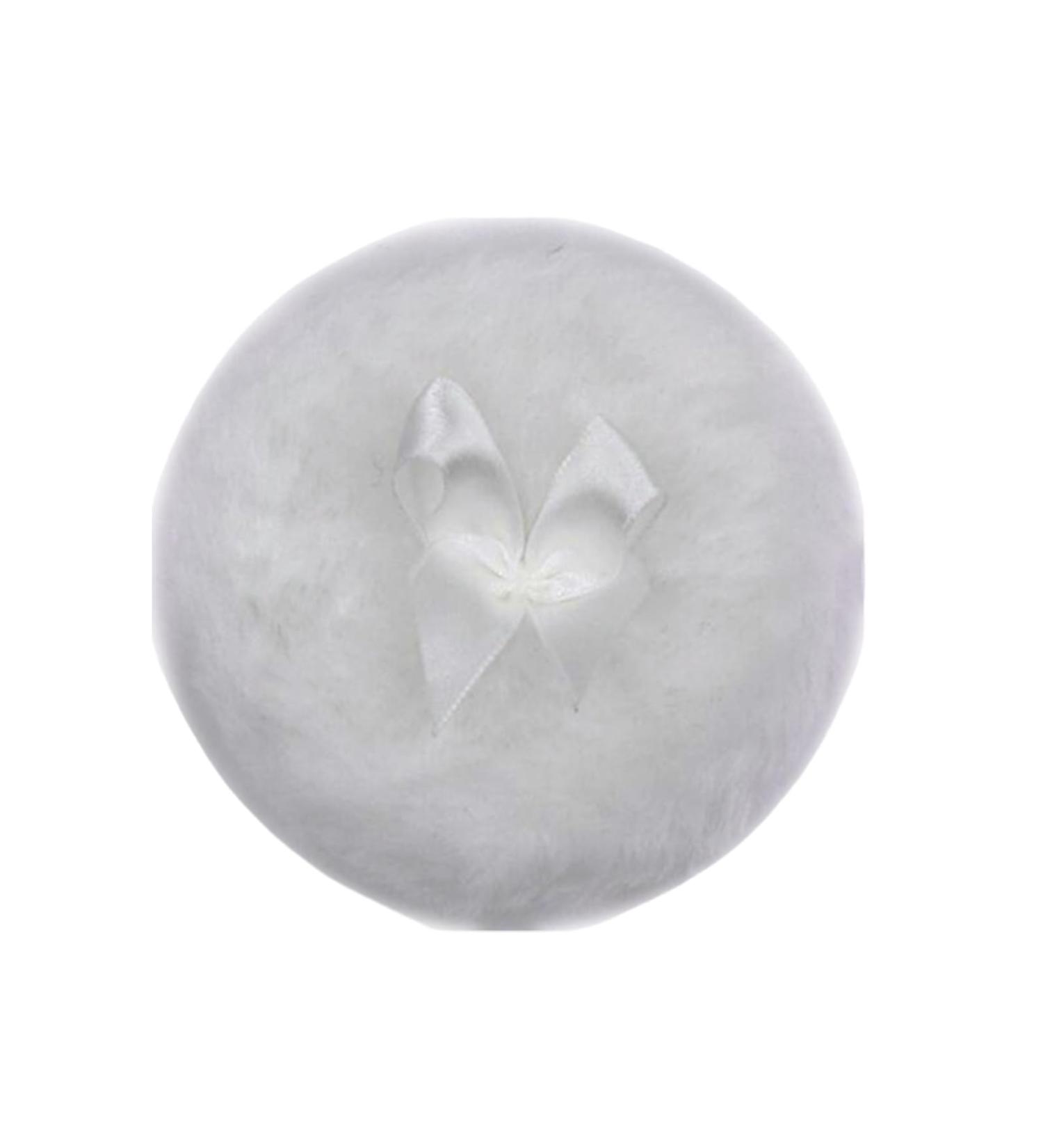 Fulenyi Powder Puff for Body - Soft Round Body Cosmetic Powder Loose Puff with Ribbon Bow | Dry Makeup Tool Body Powder Applicator for Baby Kid Adult White - Buy Online on GoSupps.com