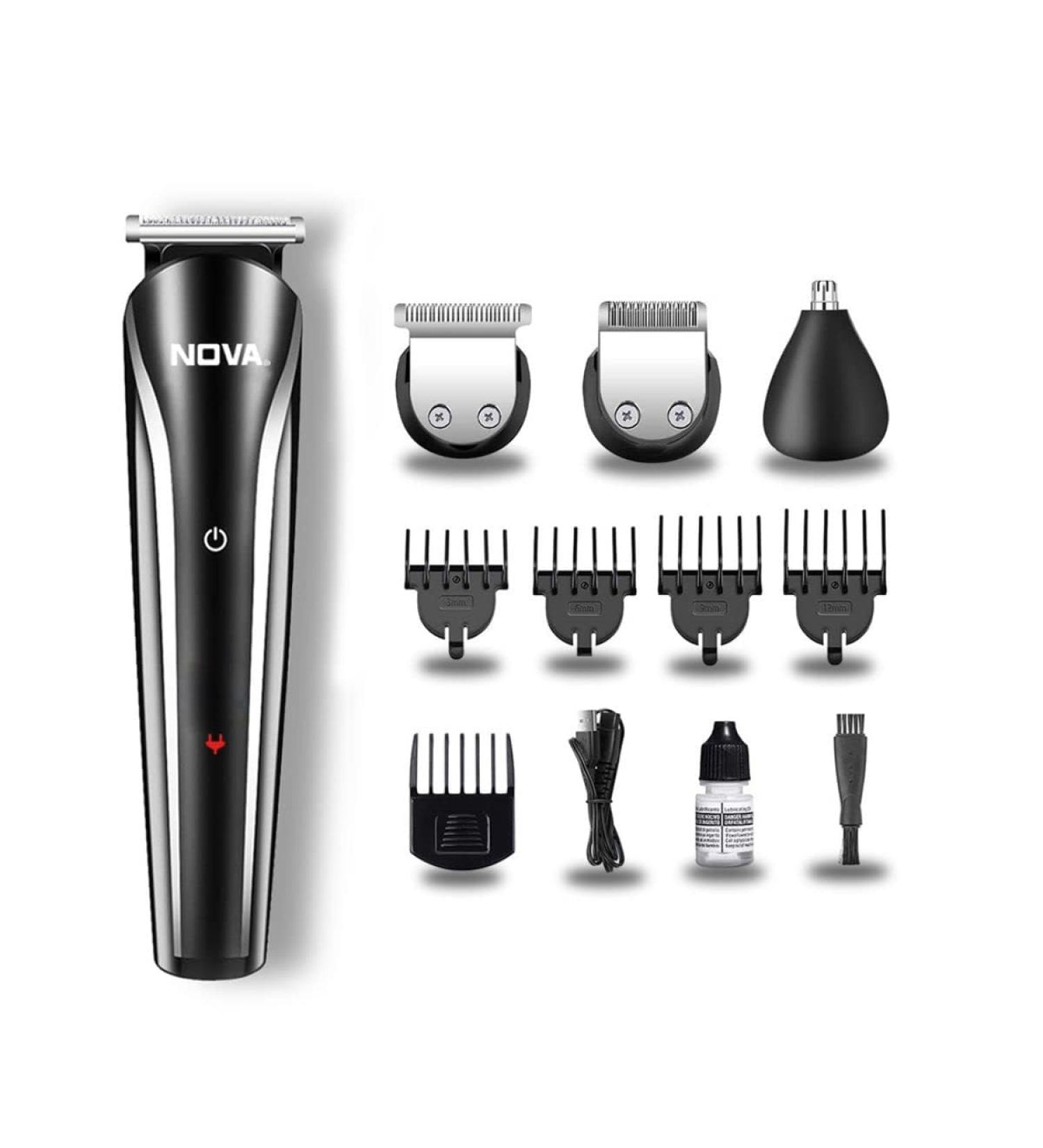Buy NO.VA N.G 1145/05 Trimmer - 60 Min Runtime 9 Length Settings (Black Silver) | Best International Shipping | Premium Grooming Tool - Buy Online on GoSupps.com