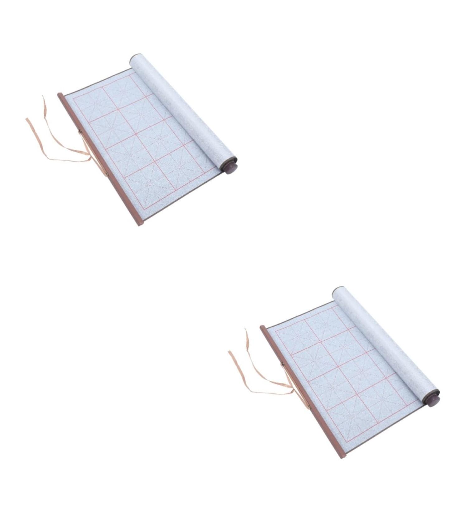 TEHAUX 2pcs Brush Calligraphy Practice Convenient Calligraphy Water Cloth Daily Use Brocade Reel Silverx2pcs 75.00X38.00X0.10CMx2pcs - Buy Online on GoSupps.com