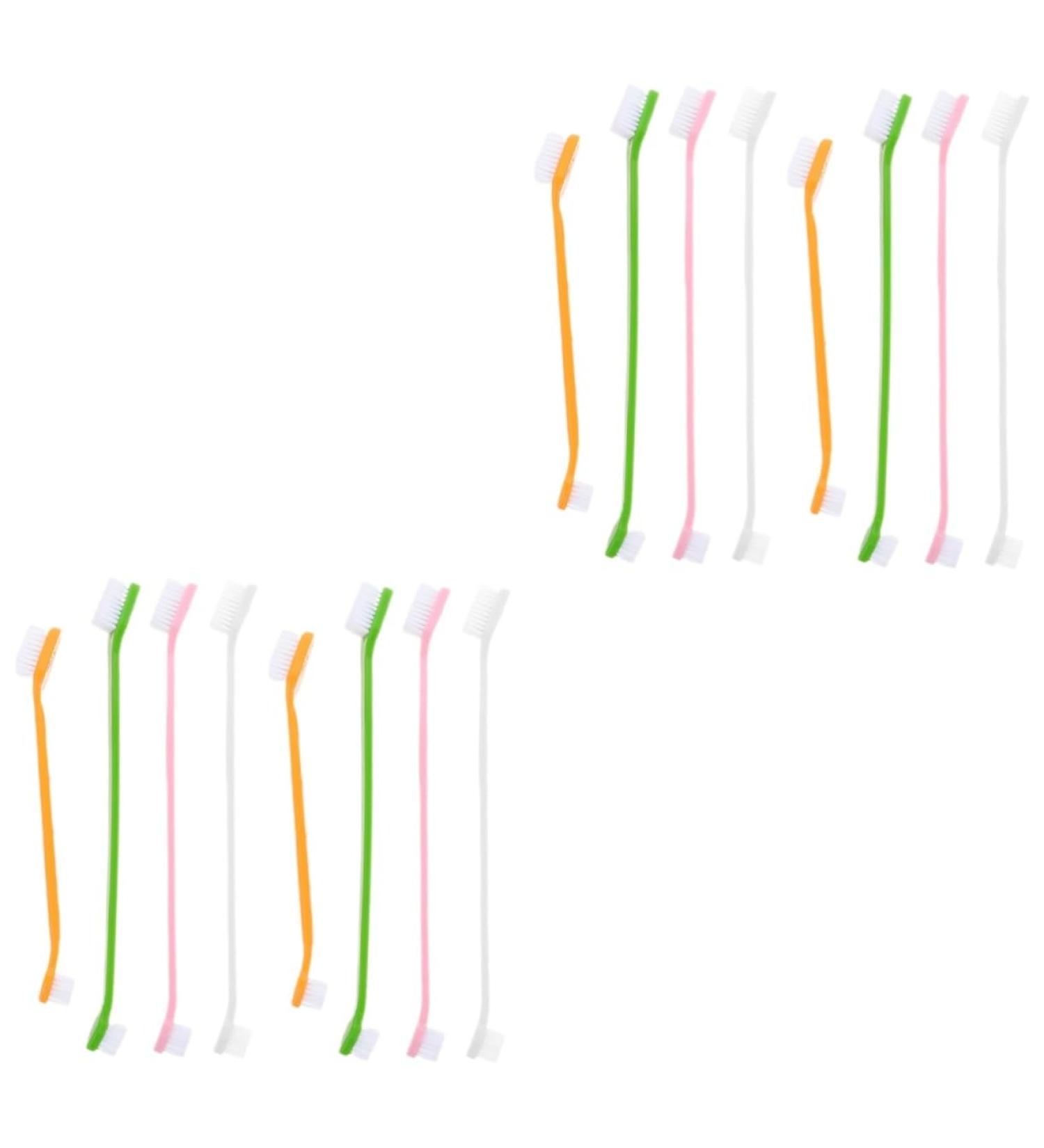 BESPORTBLE 16 Pcs Double Head Dog Toothbrush Pet Toothpaste Toothbrush for Dogs Small Dog Toothbrush Pp - Buy Online on GoSupps.com
